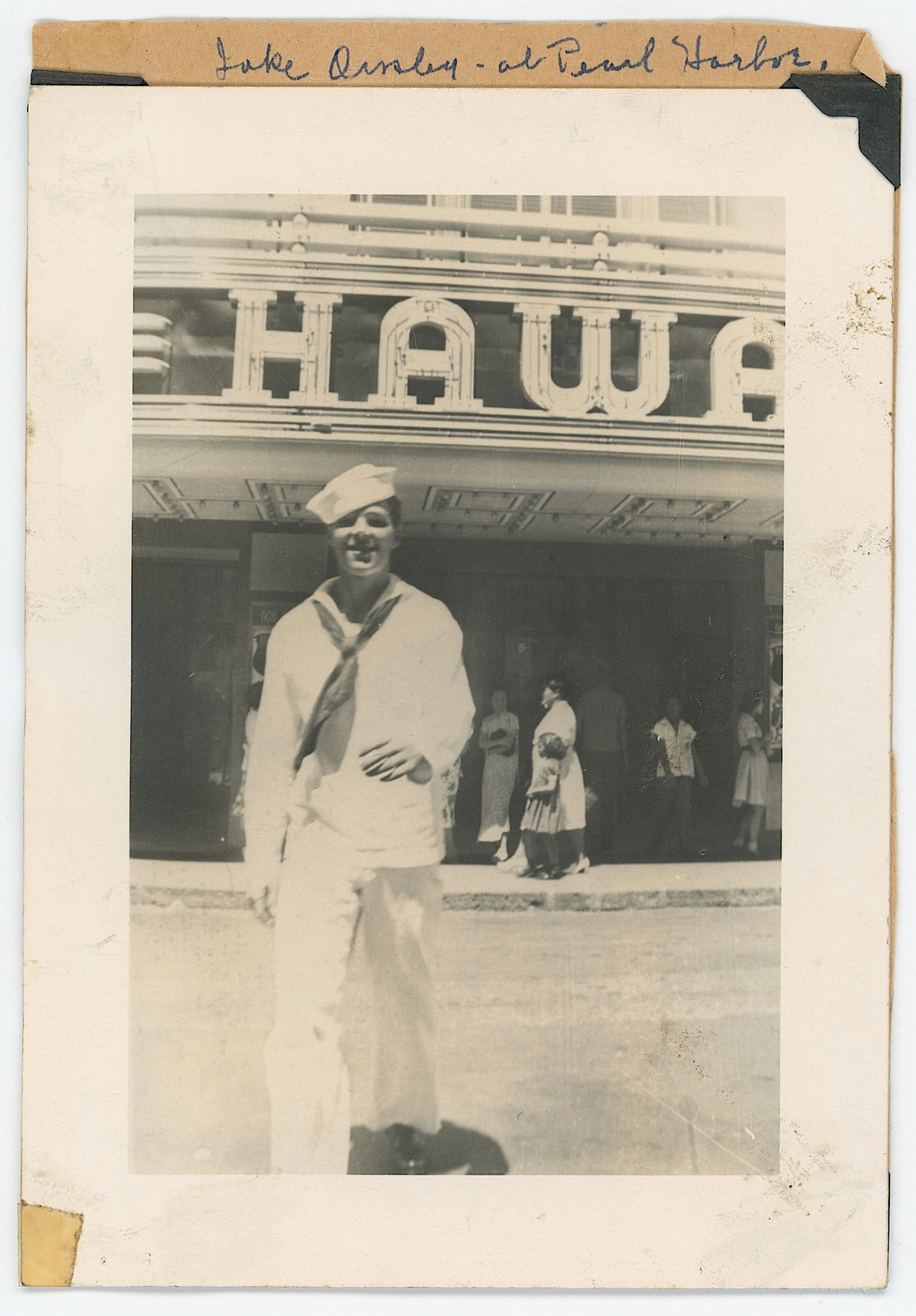 Vintage Photo Navy Sailor Pearl Harbor: The provenance of this item is the forgotten (for many years) inventories of Artelisted. The dimensions are Approx. 5.5" x 4". THIS IS A RESERVE AUCTION, and the final price will include a Buyer?s Pre