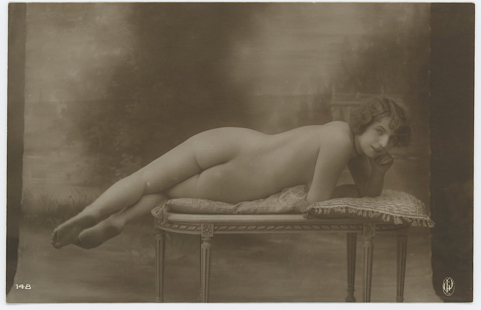 Antique Scarce Original 1910s RPPC Nude Girl Paris: The provenance of this item is the forgotten (for many years) inventories of Artelisted. The diemnsions are Approx. 5.25" x 3.3". THIS IS A RESERVE AUCTION, and the final price will include a Buyer?s 
