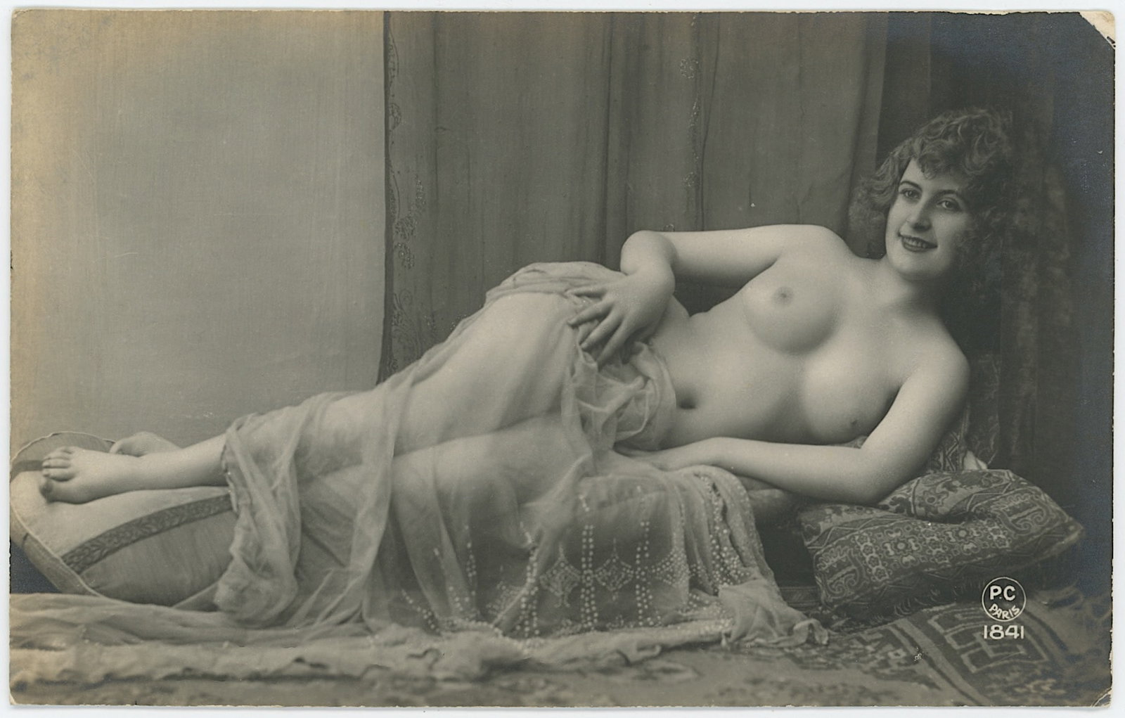 Antique Scarce Original 1910s RPPC Nude Girl Paris: The provenance of this item is the forgotten (for many years) inventories of Artelisted. The diemnsions are Approx. 5.25" x 3.3". THIS IS A RESERVE AUCTION, and the final price will include a Buyer?s 