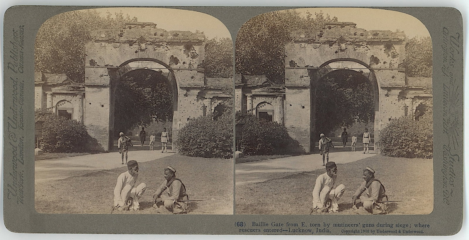 Antique Scarce Real Photo India: The provenance of this item is the forgotten (for many years) inventories of Artelisted. The stereoviews constitute wonderful testimonies of past time that tend to be unique. They were highly selected
