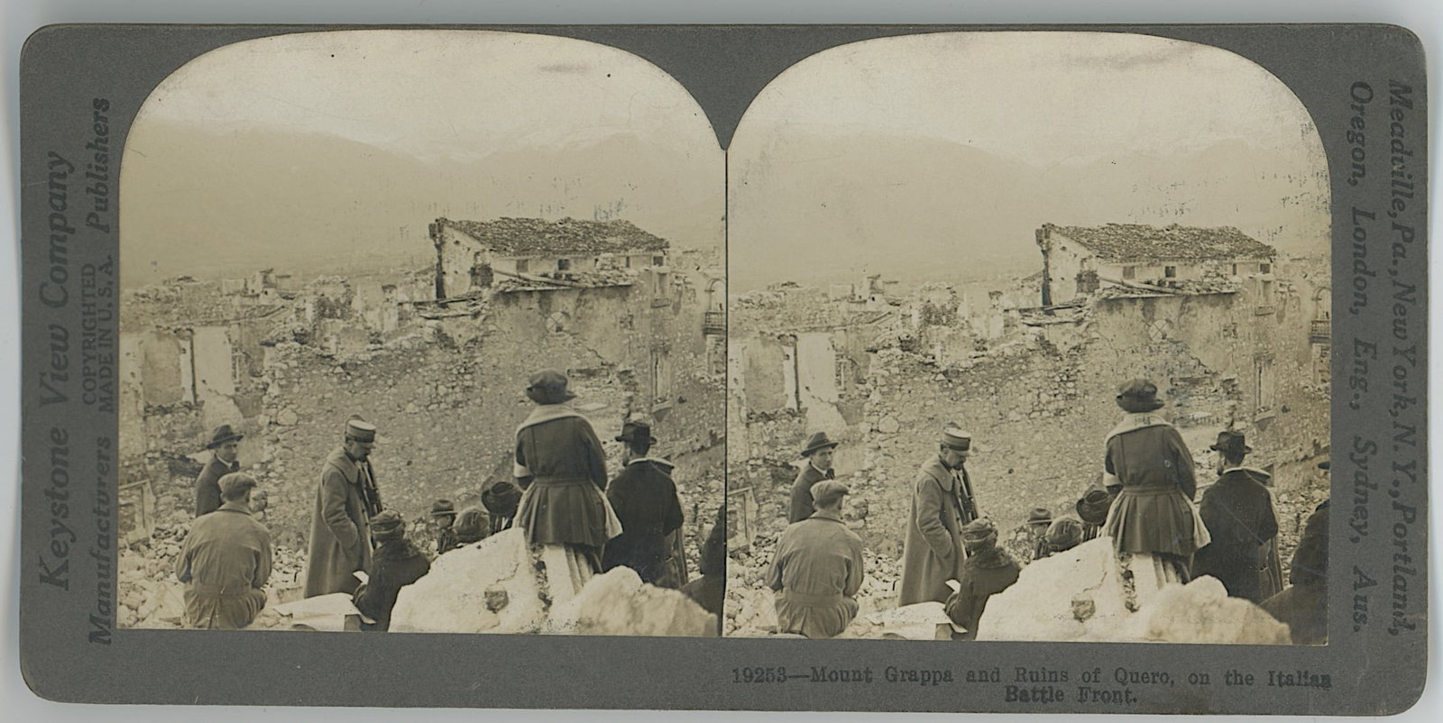 Antique Scarce Real Photo Ruins Italy: The provenance of this item is the forgotten (for many years) inventories of Artelisted. The stereoviews constitute wonderful testimonies of past time that tend to be unique. They were highly selected