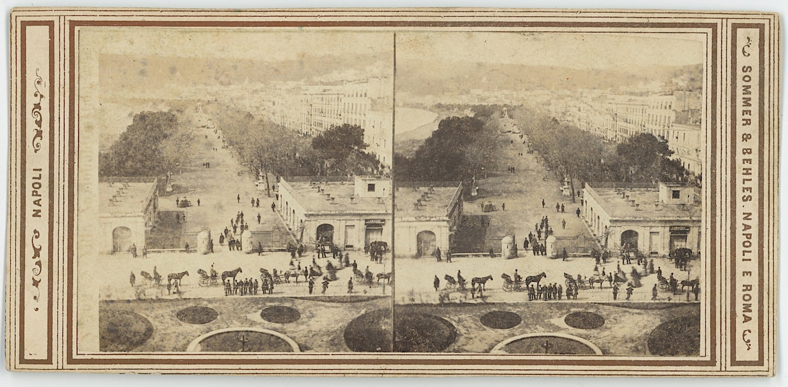 Antique Scarce Real Photo Napoli View: The provenance of this item is the forgotten (for many years) inventories of Artelisted. The stereoviews constitute wonderful testimonies of past time that tend to be unique. They were highly selected