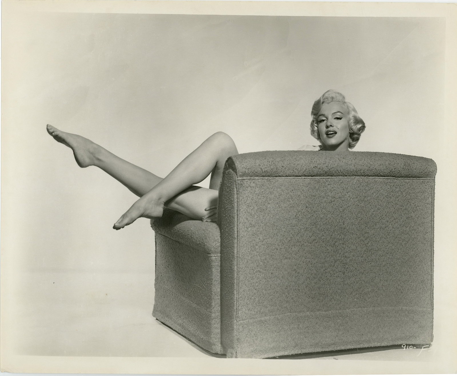 Vintage 1950s Photo Pin Up Model Couch Legs (1 of 2)
