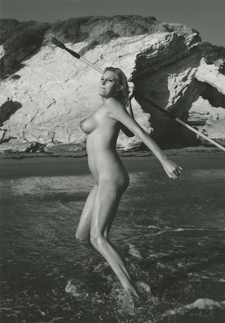 ANDR? DE DIENES Vintage Photo 1950s-1960s Nude Study: The provenance of this photo is from the archives of notable photographer Andr? de Dienes. The dimensions are Approx. 2" x 2.25" (variances can occur). This black and white gelatin photo was printed i