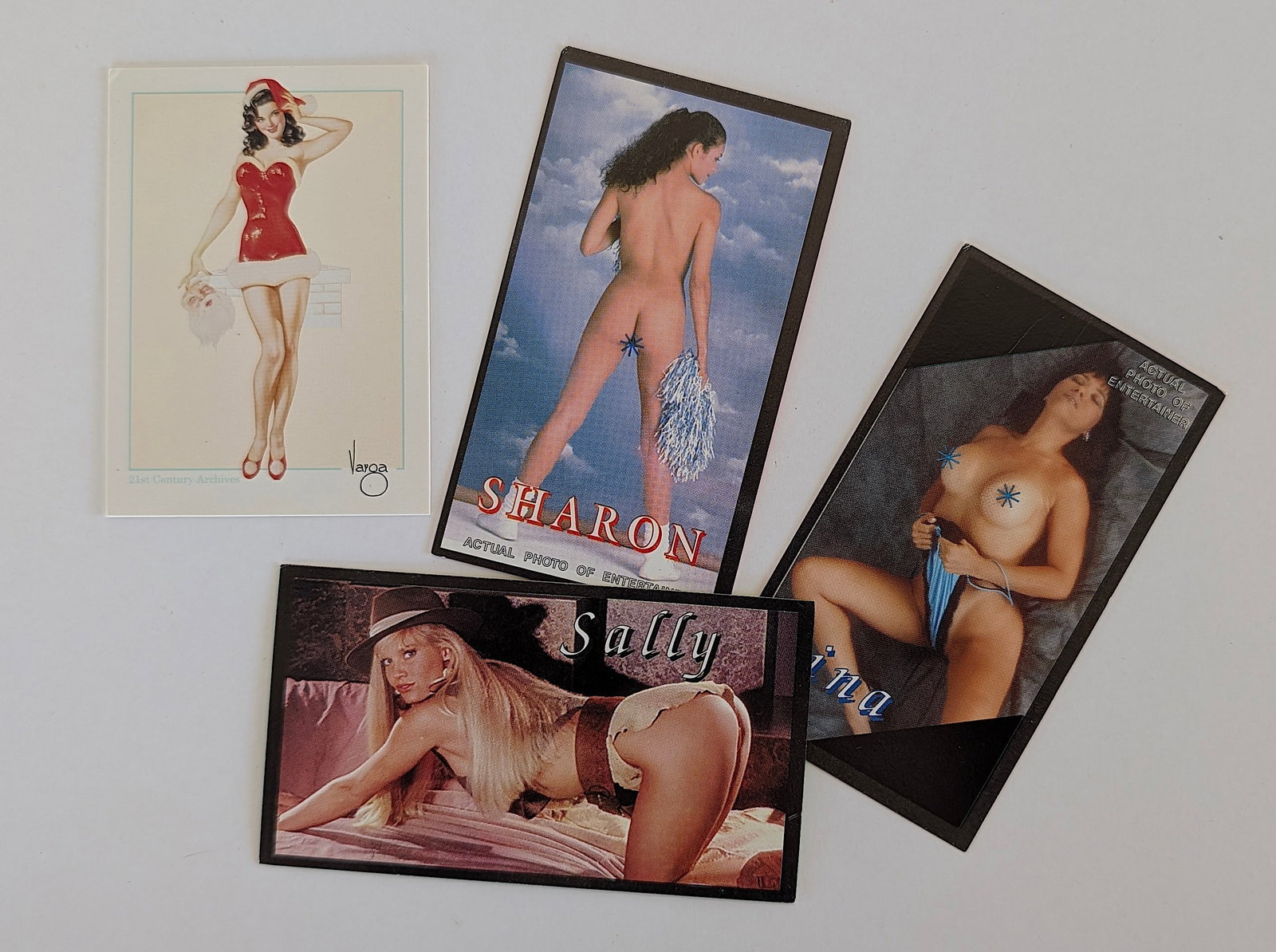 Vintage Set 4 Pin Up 20th C. Ephemera (1 of 2)