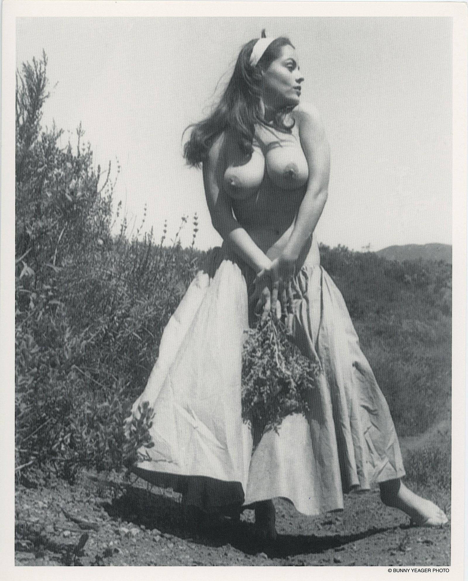 BUNNY YEAGER Vintage Pin Up Litho Model DIANE WEBBER: This lot is consigned by a collector in RI. The provenance is from Bunny Yeager's estate/archives. Linnea Eleanor "Bunny" Yeager (March 13, 1929 - May 24, 2014) was an American photographer and pin-up
