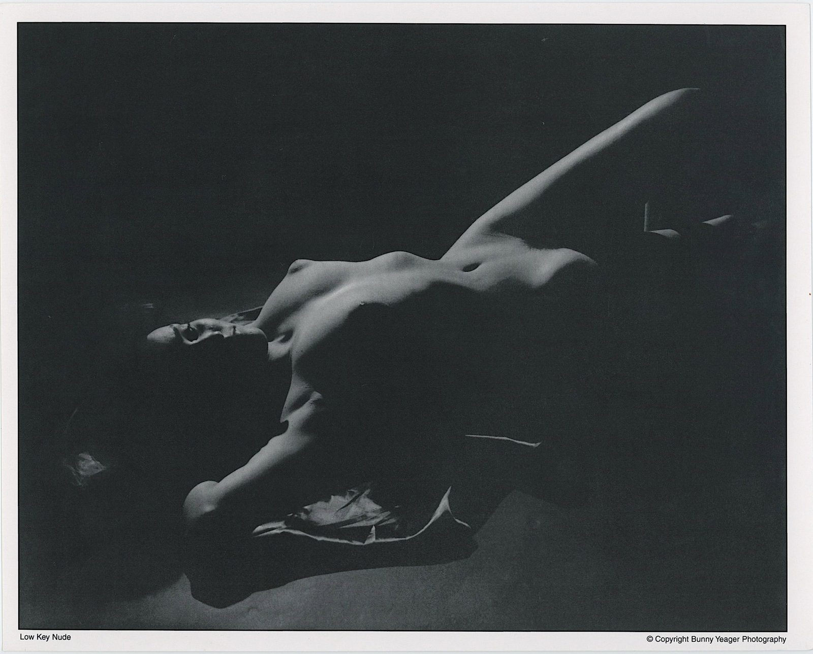 BUNNY YEAGER Vintage Pin Up Litho Model LOW KEY: This lot is consigned by a collector in RI. The provenance is from Bunny Yeager's estate/archives. Linnea Eleanor "Bunny" Yeager (March 13, 1929 - May 24, 2014) was an American photographer and pin-up