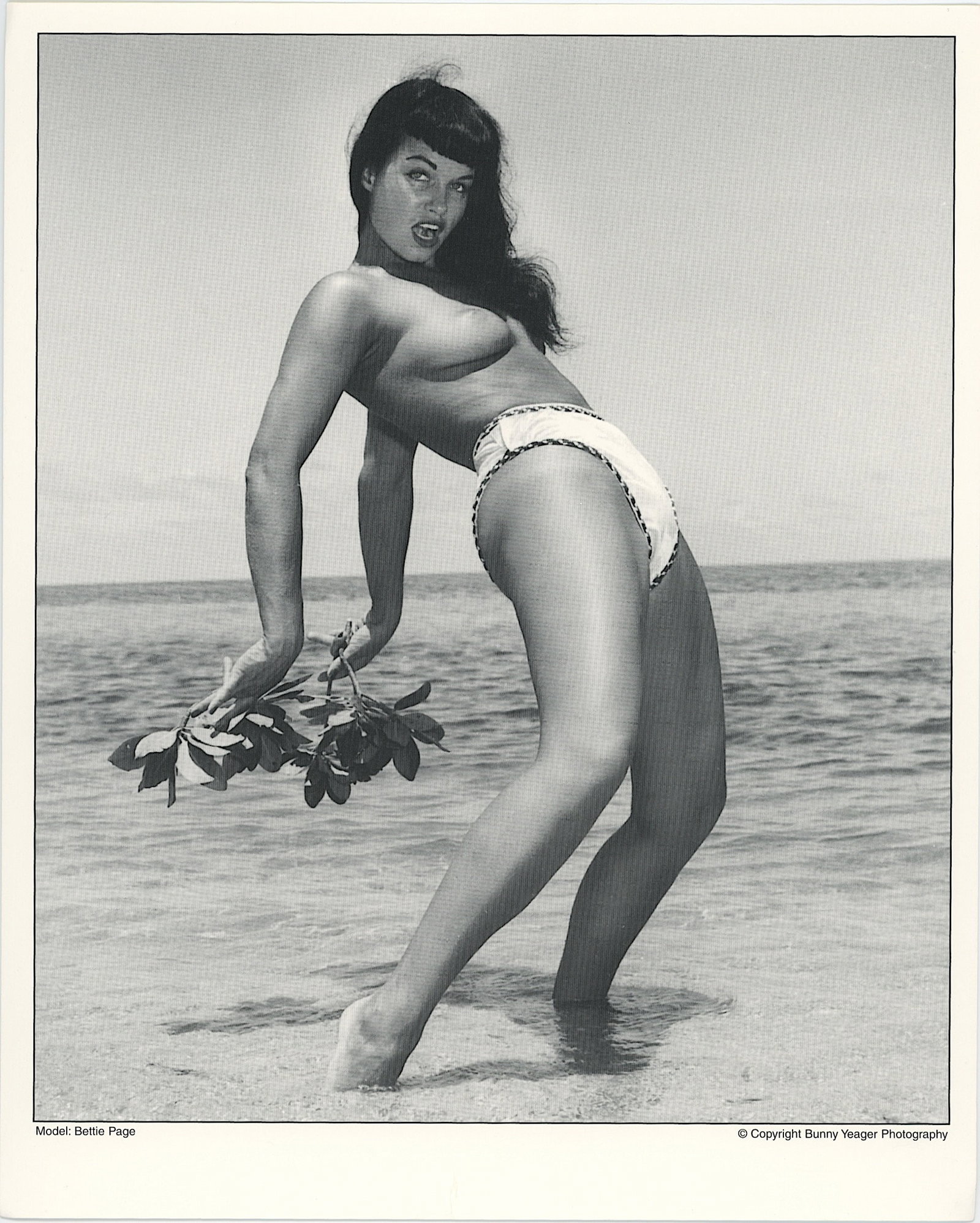 BUNNY YEAGER Vintage Pin Up Litho Model BETTIE PAGE: This lot is consigned by a collector in RI. The provenance is from Bunny Yeager's estate/archives. Linnea Eleanor "Bunny" Yeager (March 13, 1929 - May 24, 2014) was an American photographer and pin-up