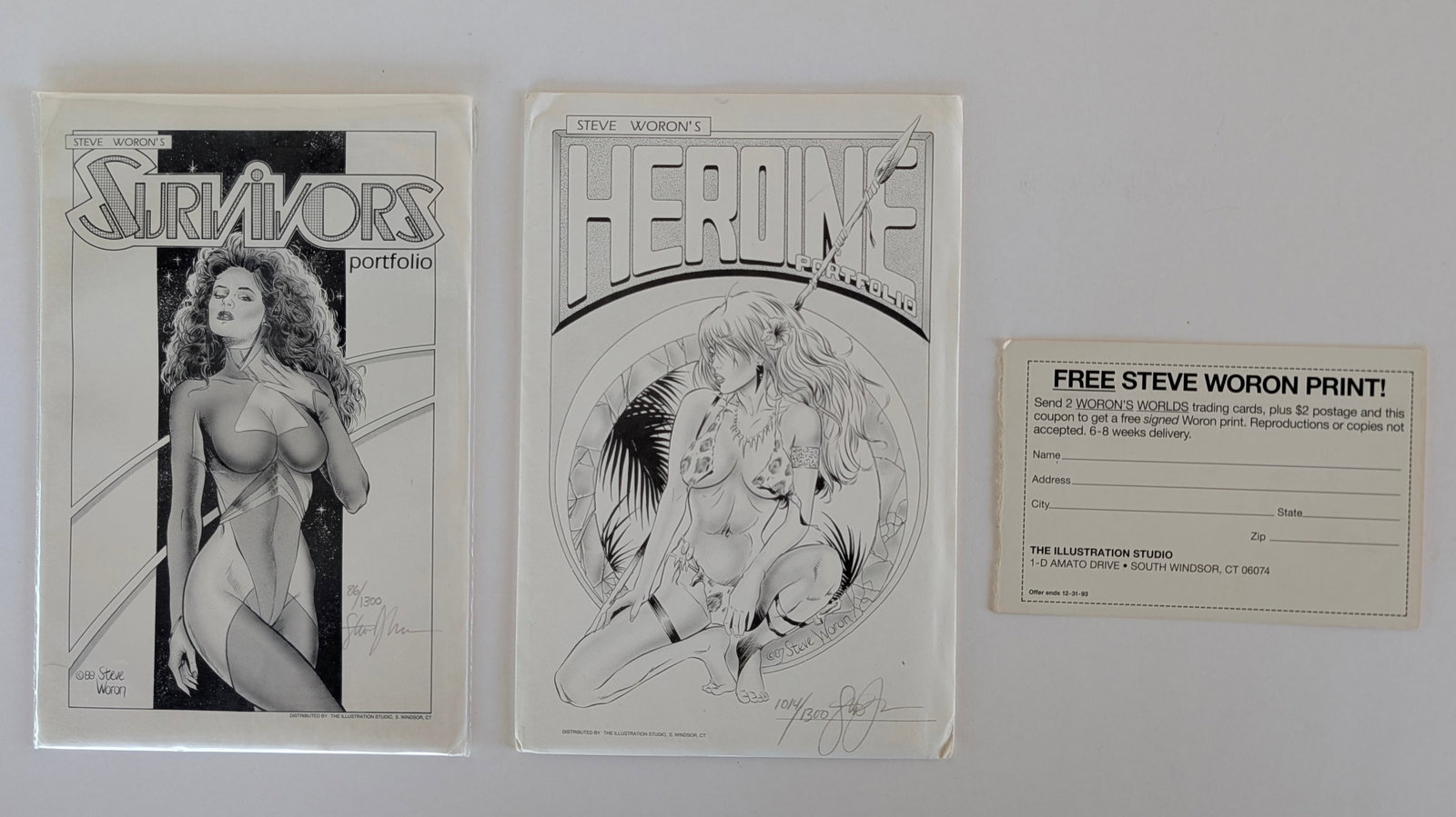 Vintage Group Ephemera STEVE WORON Art Prints: The provenance of this lot is from a collector in RI. The dimensions are Approx. 10" x 8". THIS IS A RESERVE AUCTION, and the final price will include a Buyer?s Premium. Please, view our full terms an