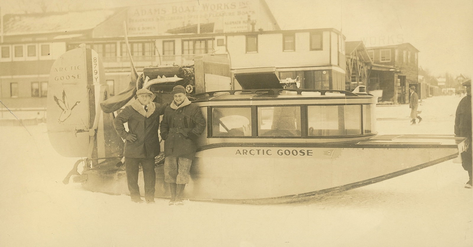 Antique Historical Scarce Cabinet Photo ARCTIC BOAT (1 of 2)