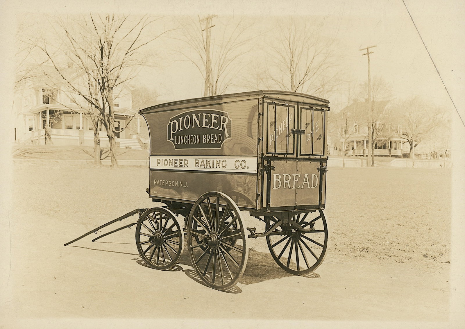 Antique Cabinet Photo PIONEER BAKING CO. WAGON (1 of 3)