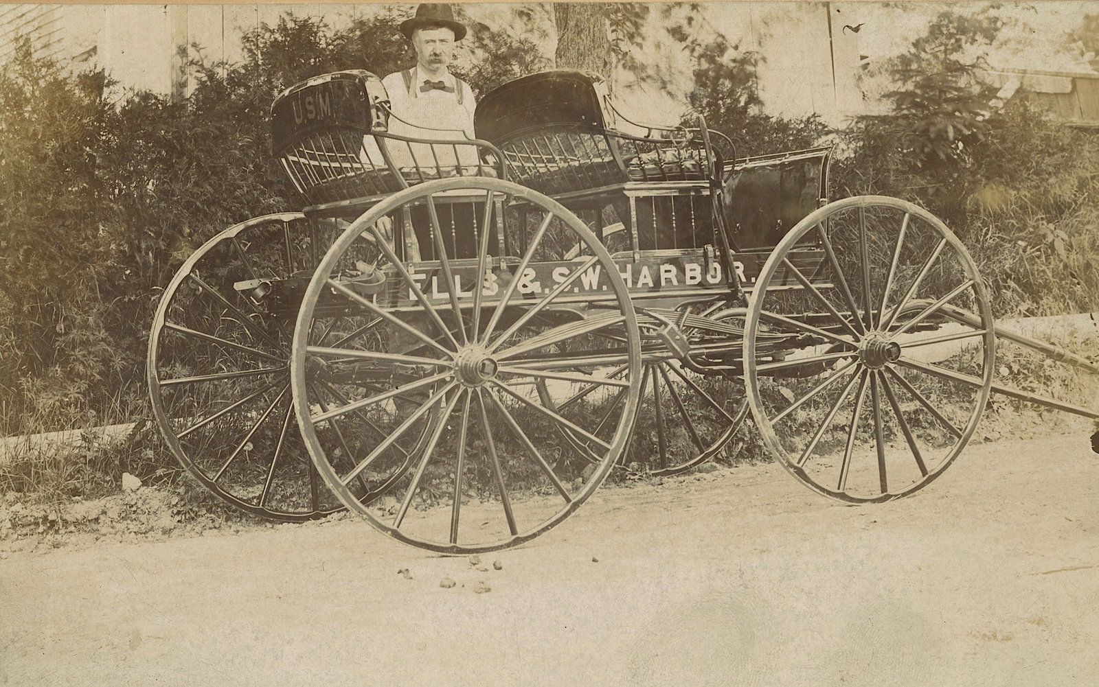 Antique Cabinet Photo S.W. HARBOR CARRIAGE U.S.M. (1 of 3)