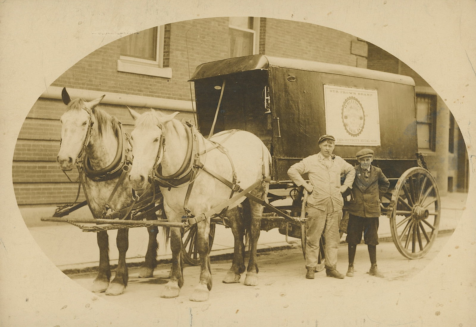 Antique Cabinet Photo WHITINGS MILK WAGON (1 of 2)