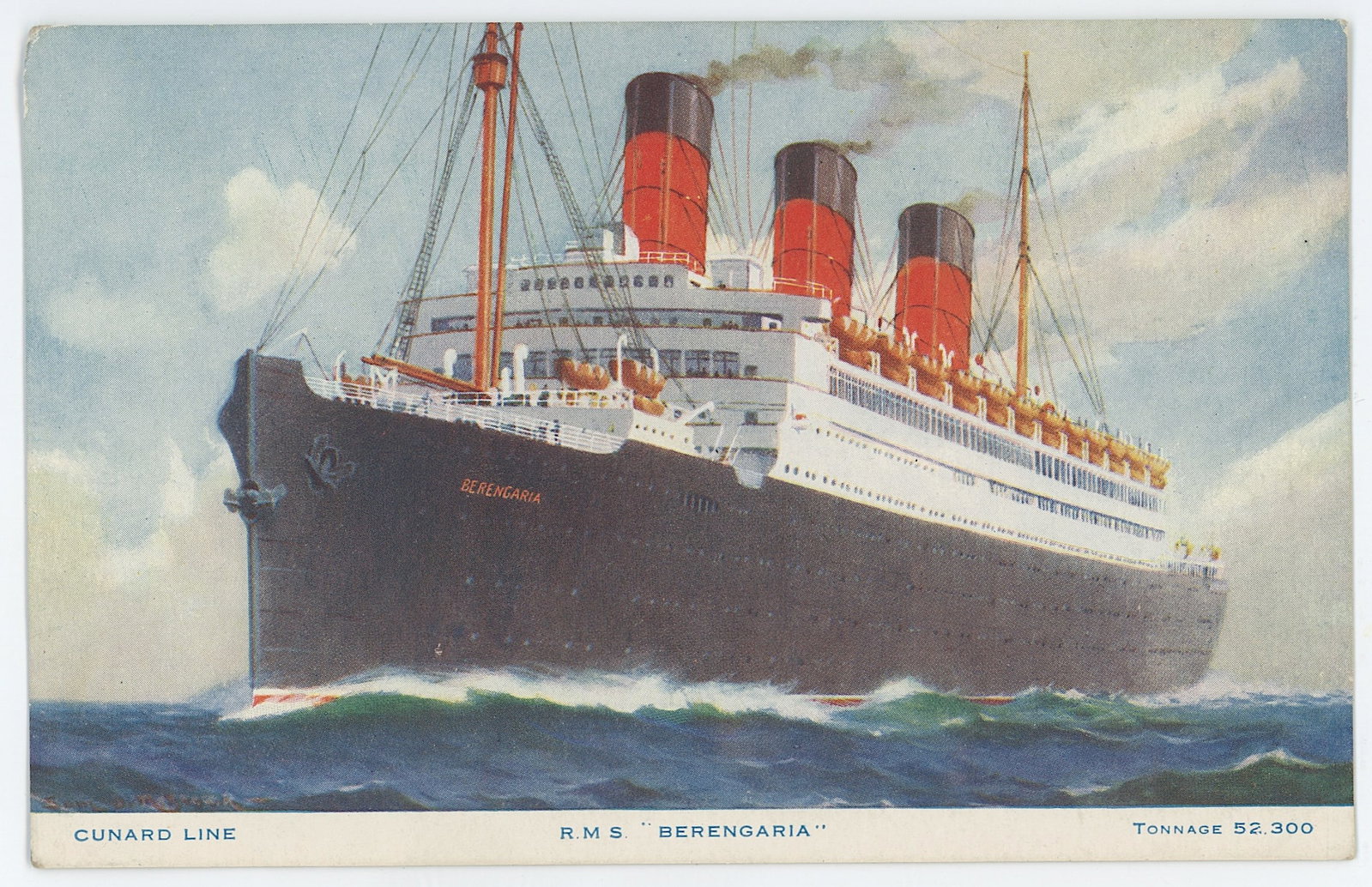 Vintage Rare Ephemera Collectors Opp. R.M.S. Berengaria (1 of 2)