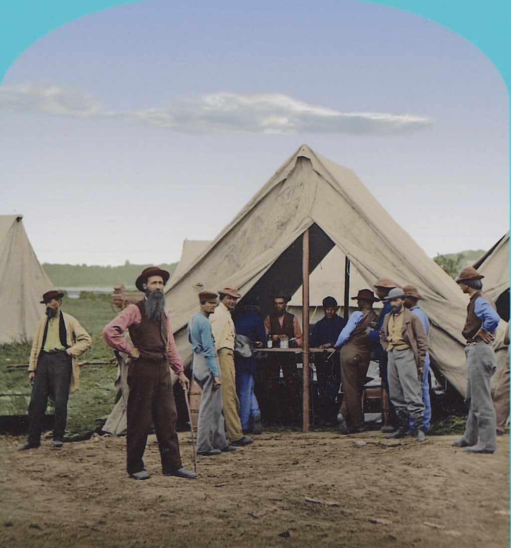 2010 Real Photo Stereoview Photo ColoredCivil War (1 of 3)