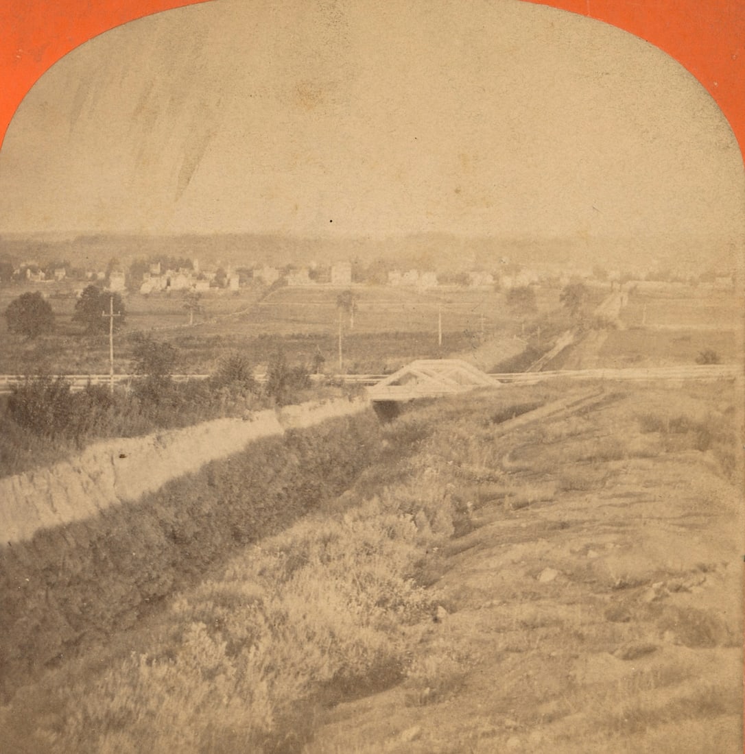 Antique Real Photo Stereoview Photo Canal NY 19th C. (1 of 3)