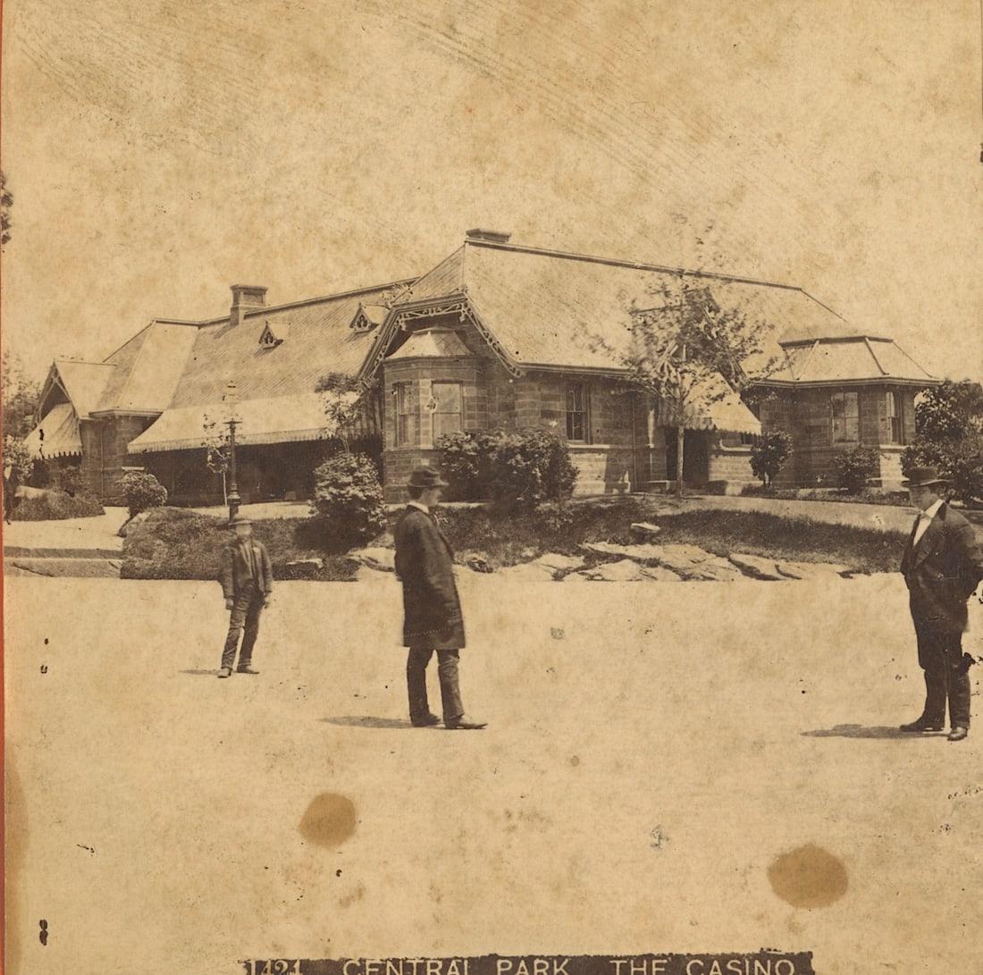 Antique Real Photo Stereoview Photo Central Park, NYC: The provenance of this item is the forgotten (for many years) inventories of Artelisted. The stereoviews constitute wonderful testimonies of past time that tend to be unique. They were highly selected