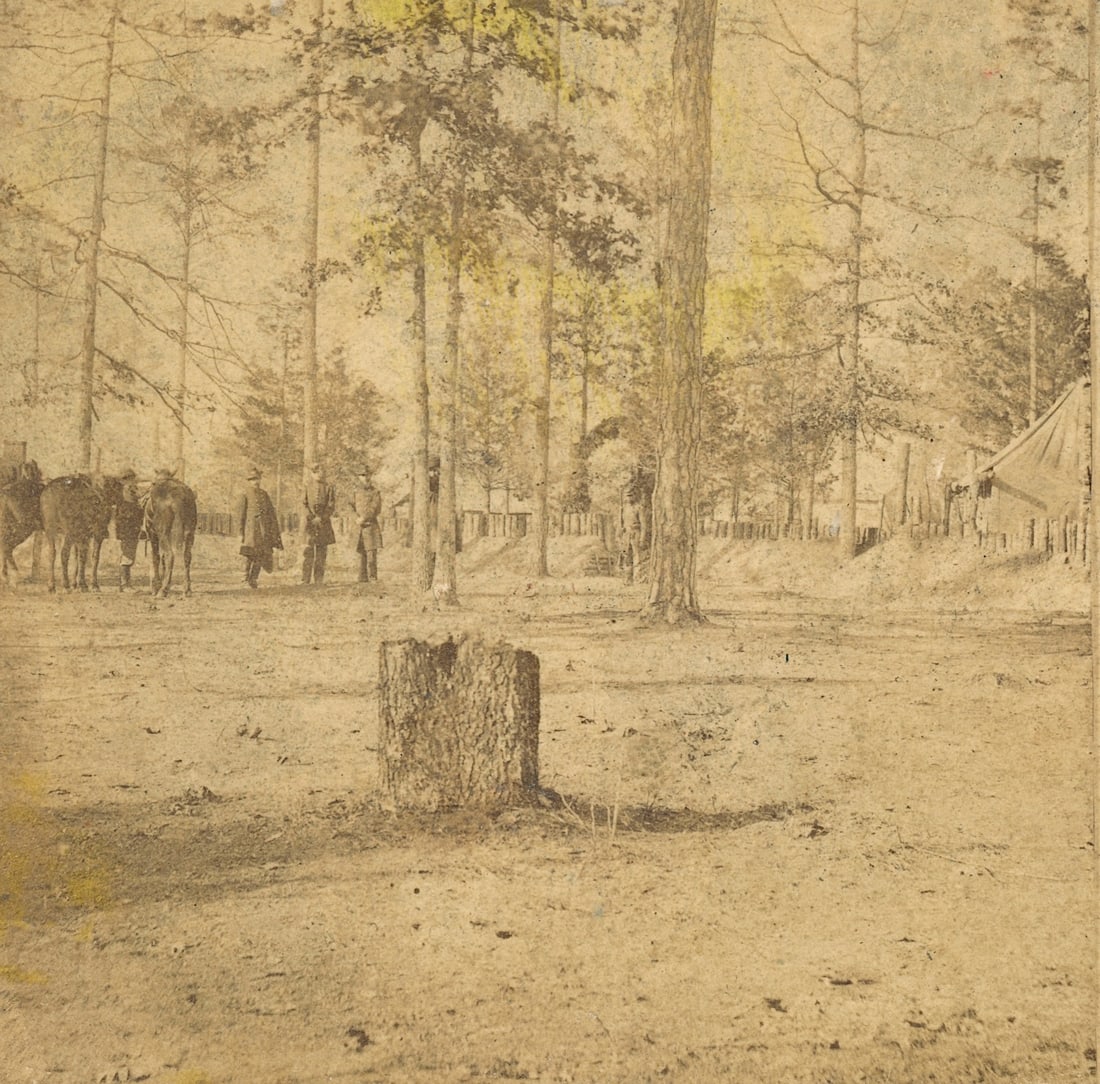 Antique Real Photo Stereoview Photo Civil War: The provenance of this item is the forgotten (for many years) inventories of Artelisted. The stereoviews constitute wonderful testimonies of past time that tend to be unique. They were highly selected