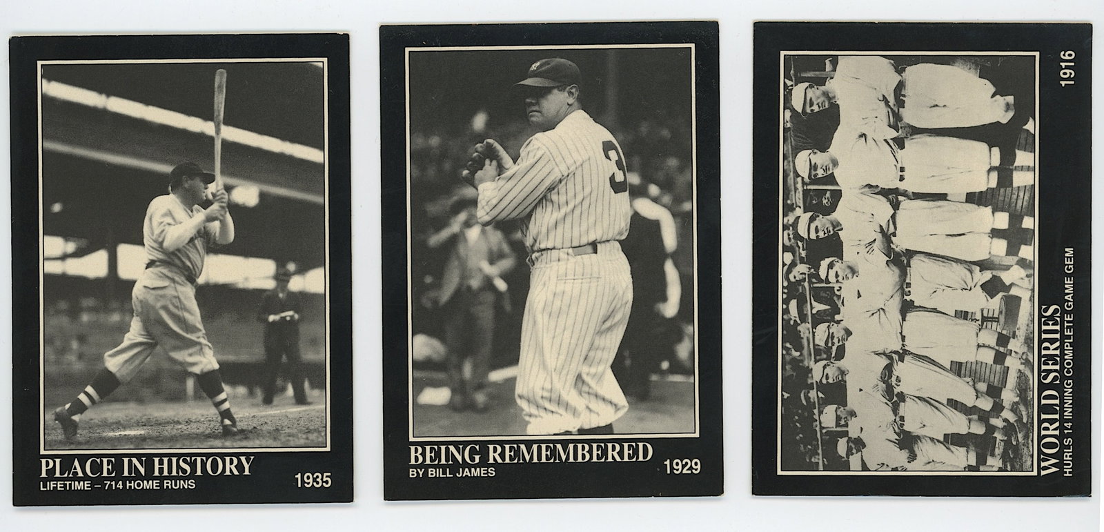 Vintage 1992 Set 3 Megacards BABE RUTH Being Remembered (1 of 2)