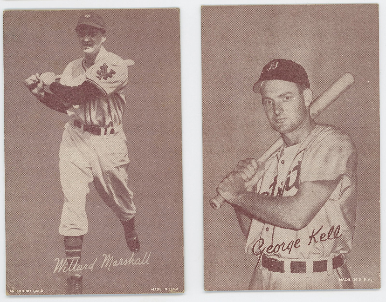 Vintage 1939-1946 Set 2 Exhibit Arcade Cards Baseball (1 of 2)