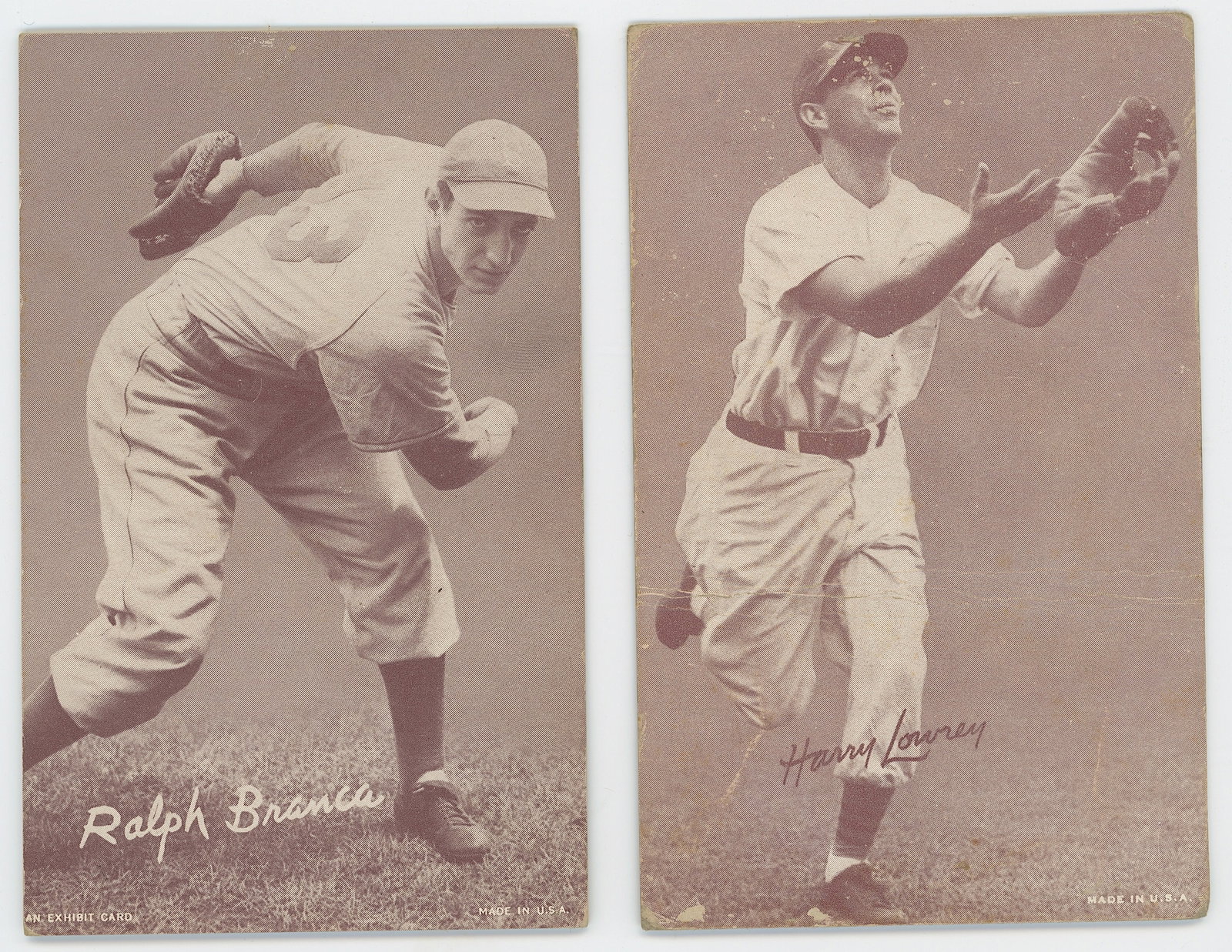 Vintage 1939-1946 Set 2 Exhibit Arcade Cards Baseball (1 of 2)