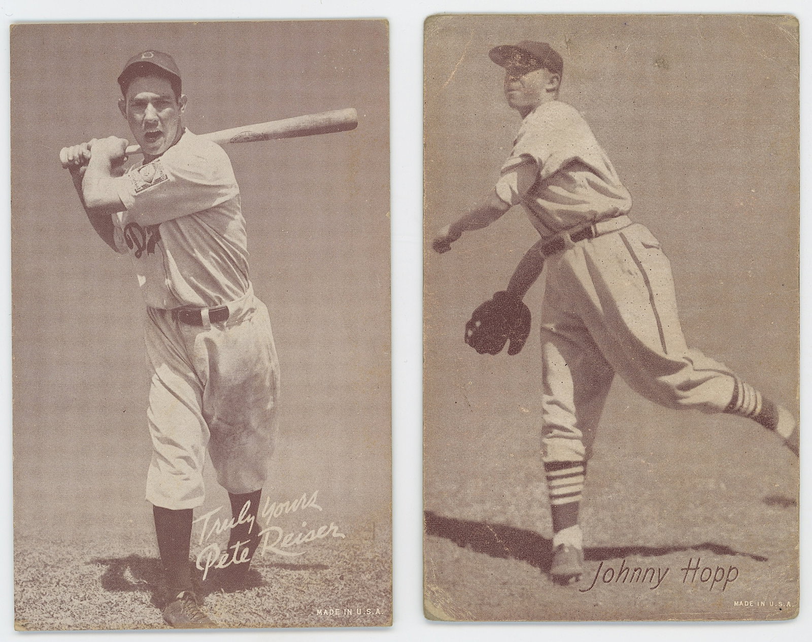 Vintage 1939-1946 Set 2 Exhibit Arcade Cards Baseball (1 of 2)