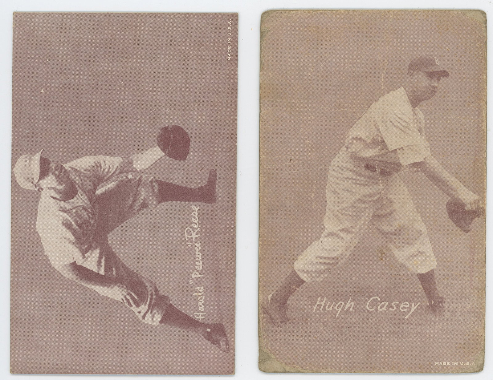 Vintage 1939-1946 Set 2 Exhibit Arcade Cards Baseball (1 of 2)