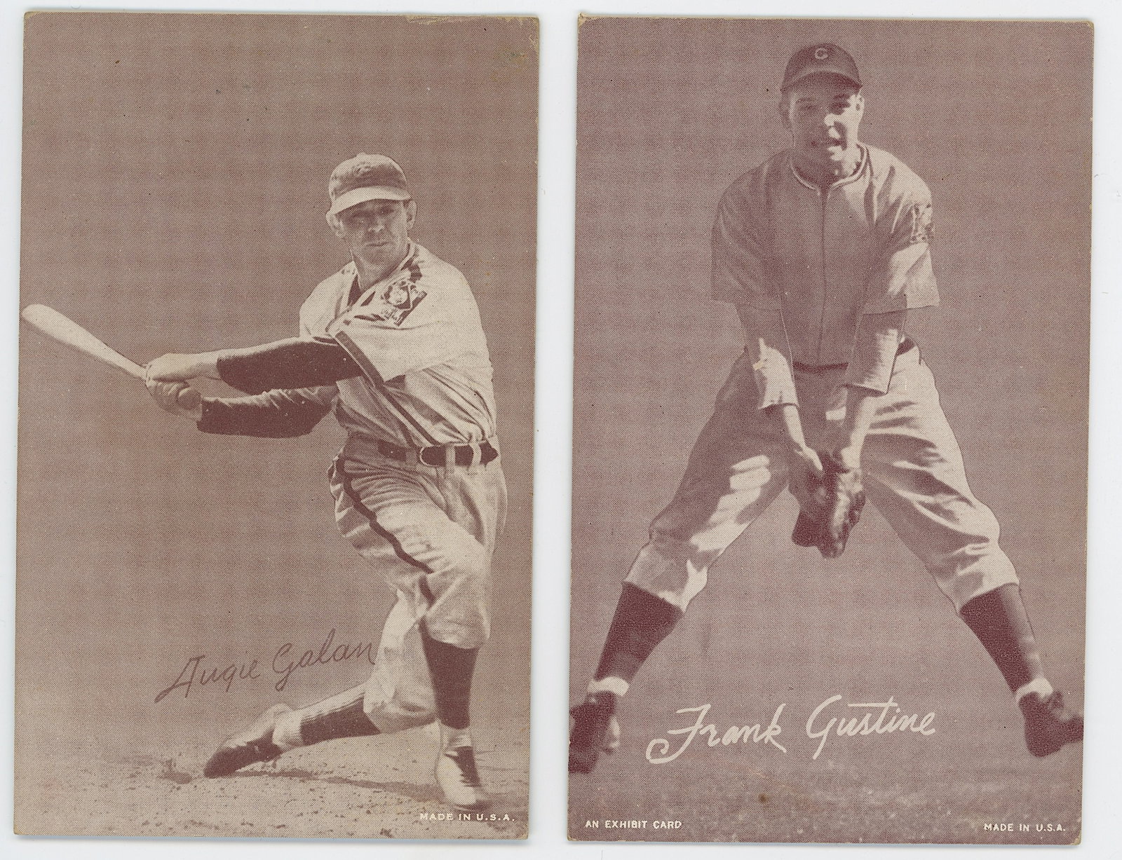 Vintage 1939-1946 Set 2 Exhibit Arcade Cards Baseball (1 of 2)
