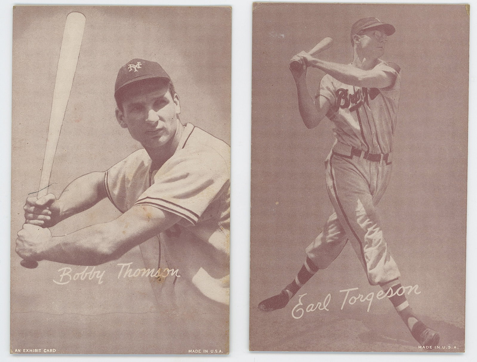 Vintage 1939-1946 Set 2 Exhibit Arcade Cards Baseball (1 of 2)