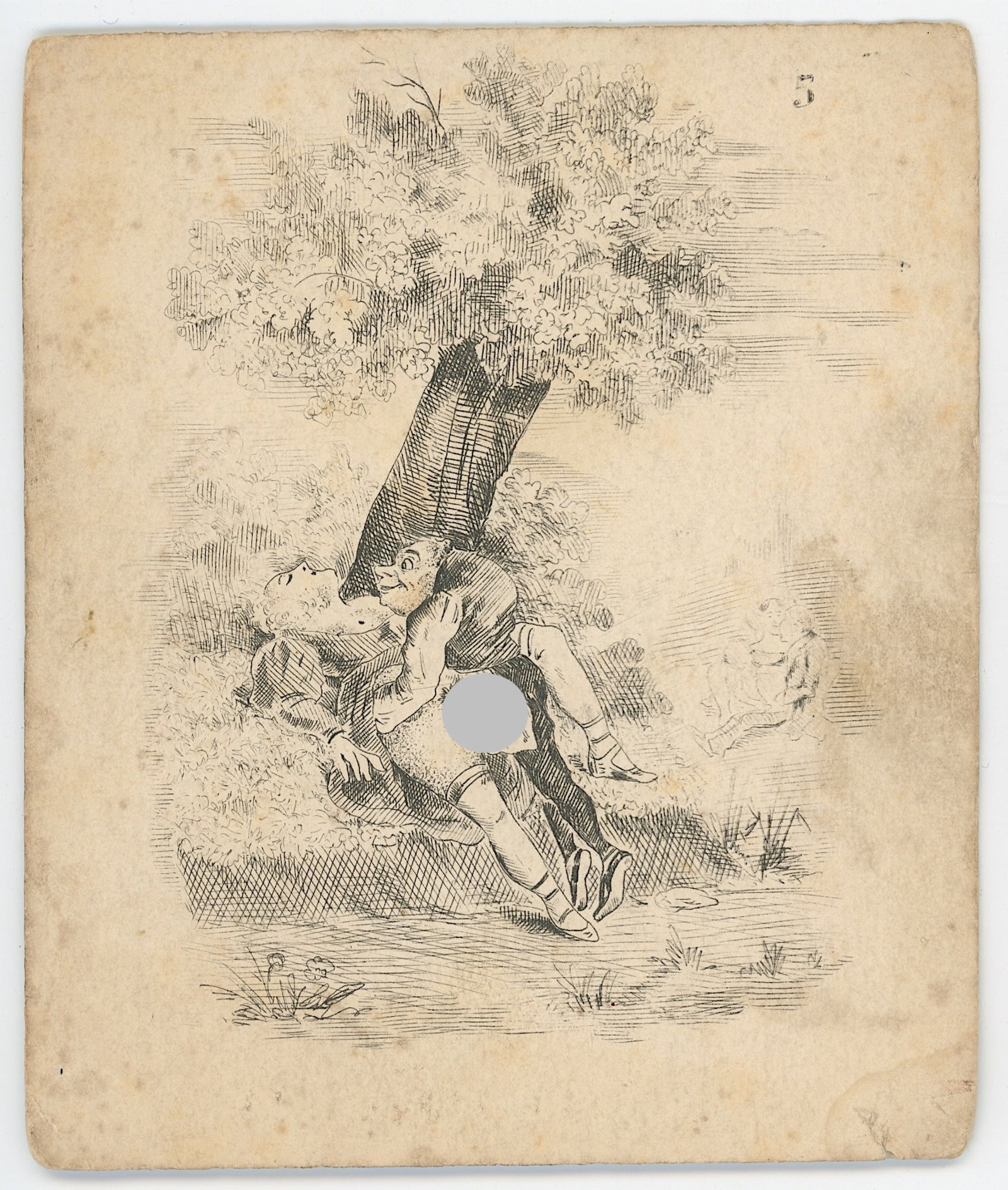 Vintage Ephemera Collectible Opp! - EROTIC ILLUSTRATION: The provenance of this lot is from the inventories of Artelisted. The dimensions are Approx. 4.5" x 3.75". THIS IS A RESERVE AUCTION, and the final price will include a Buyer?s Premium. Please, view o