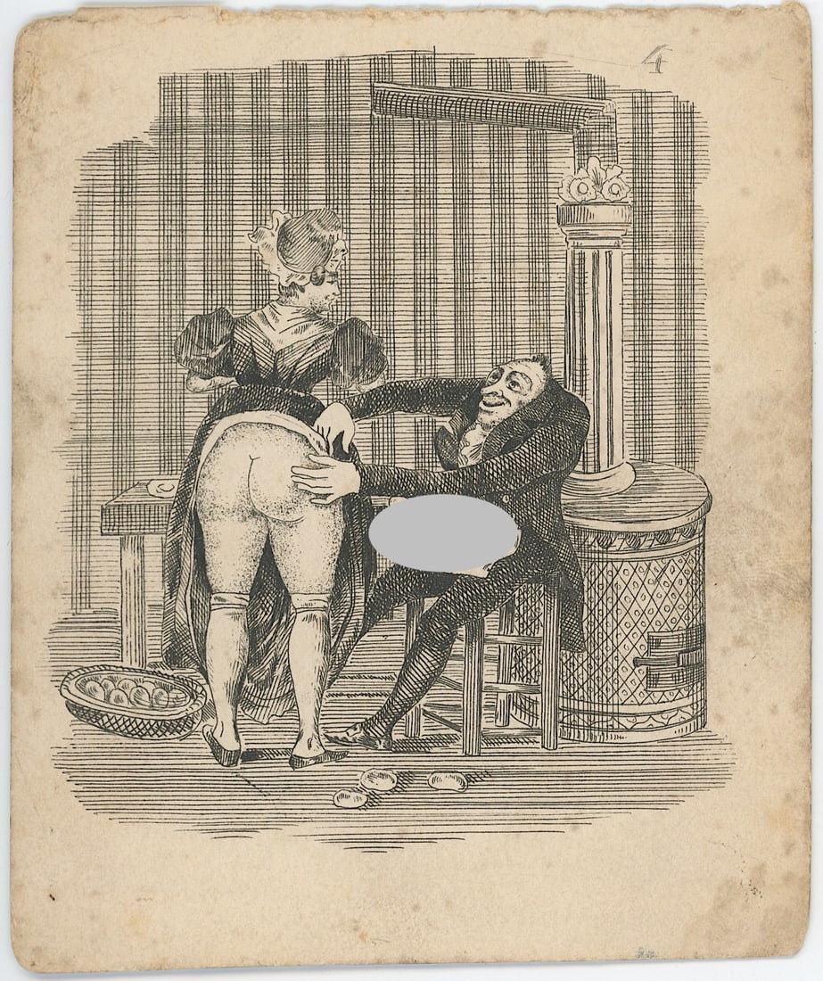 Vintage Ephemera Collectible Opp! - EROTIC ILLUSTRATION: The provenance of this lot is from the inventories of Artelisted. The dimensions are Approx. 4.5" x 3.75". THIS IS A RESERVE AUCTION, and the final price will include a Buyer?s Premium. Please, view o
