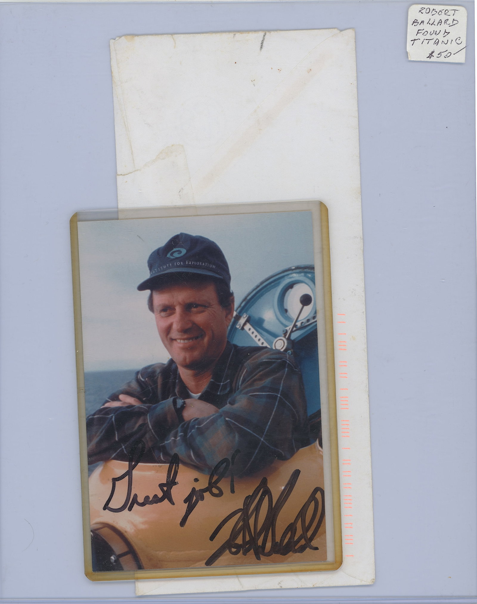 Vintage Autographed Ephemera DR. ROBERT BALLARD - TITANIC (1 of 2)