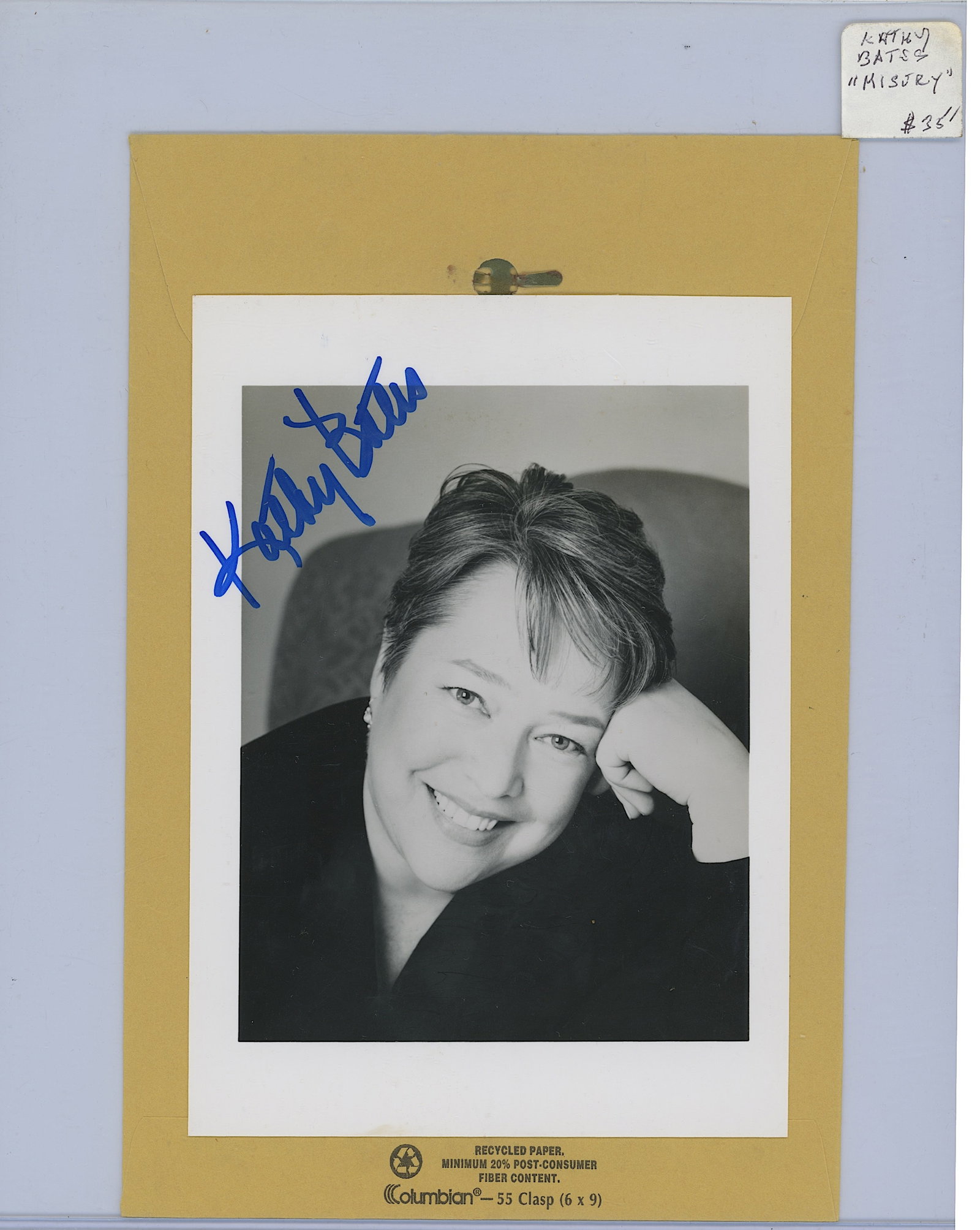 Vintage Autographed Ephemera KATHY BATES (1 of 2)
