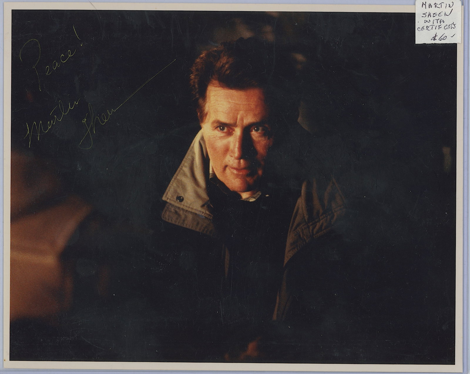 Vintage Autographed Ephemera MARTIN SHEEN (1 of 2)