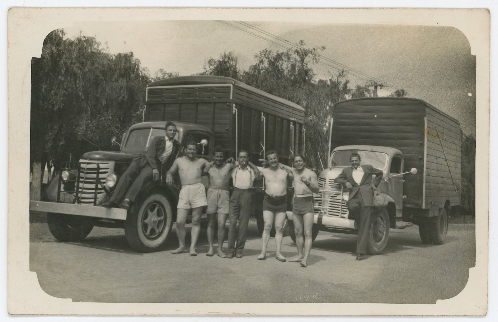Vintage Selected Ephemera OPP! MEN POSING TRUCK: The provenance of this item is from the inventories of Artelisted.The dimensions are Approx. 10" x 8". THIS IS A RESERVE AUCTION, and the final price will include a Buyer?s Premium. Please, view our