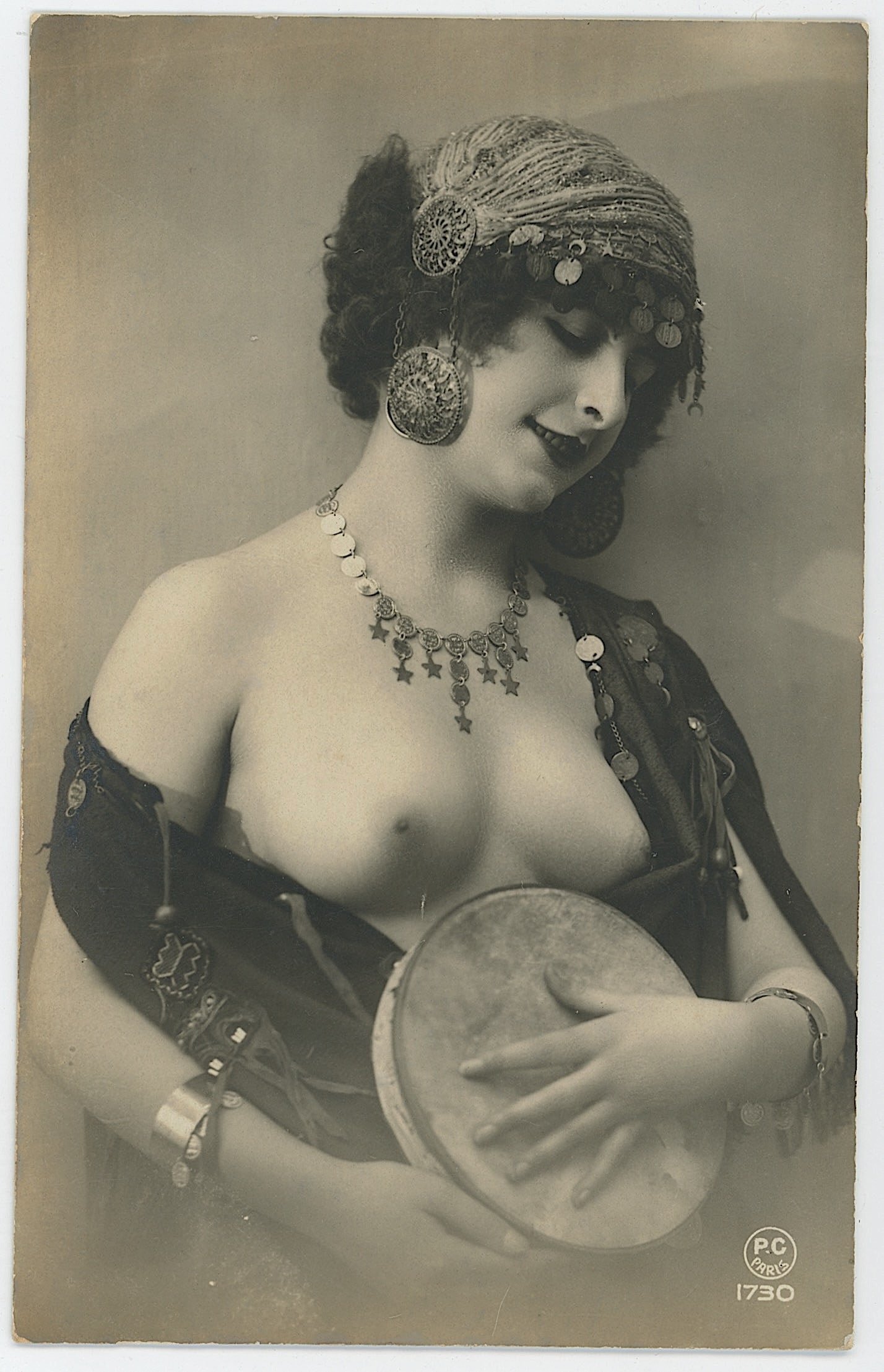Antique Scarce Original 1910s RPPC Nude Girl Paris: The provenance of this item is the forgotten (for many years) inventories of Artelisted. The diemnsions are Approx. 5.25" x 3.3". THIS IS A RESERVE AUCTION, and the final price will include a Buyer?s 