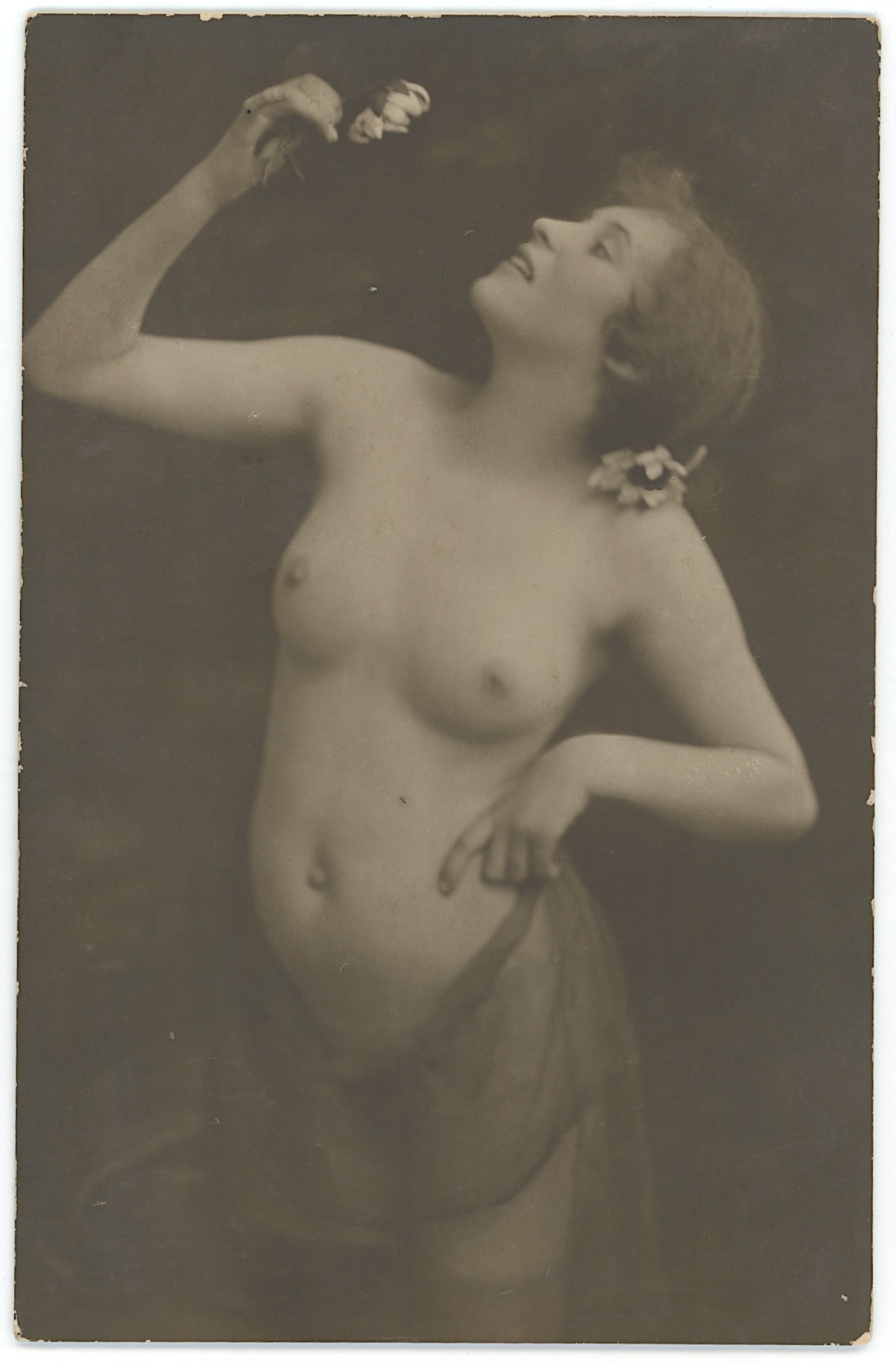 Antique Scarce Original 1910s RPPC Nude Girl Paris: The provenance of this item is the forgotten (for many years) inventories of Artelisted. The diemnsions are Approx. 5.25" x 3.3". THIS IS A RESERVE AUCTION, and the final price will include a Buyer?s 