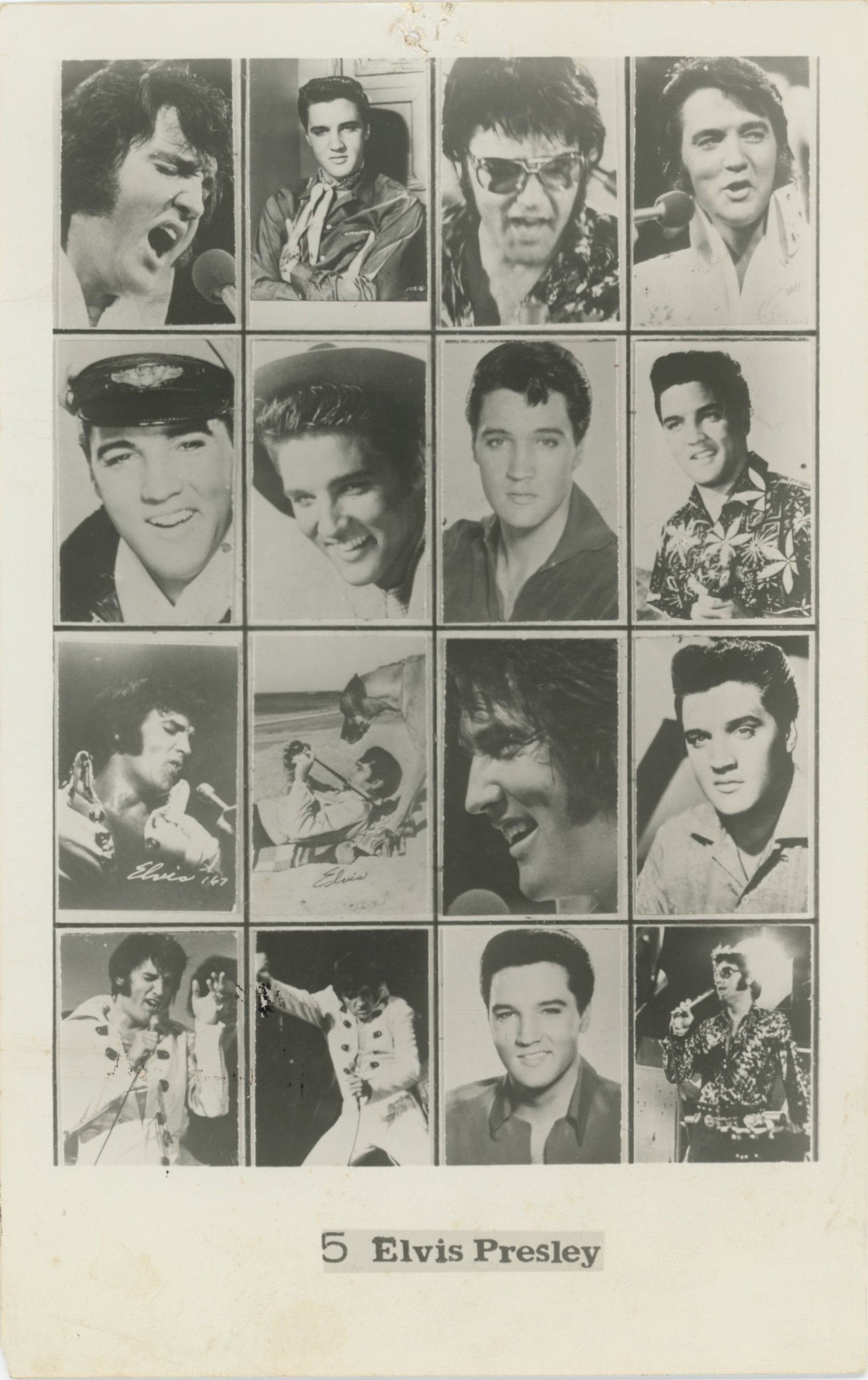 Vintage B&W ELVIS PRESLEY Photo Collage (1 of 2)