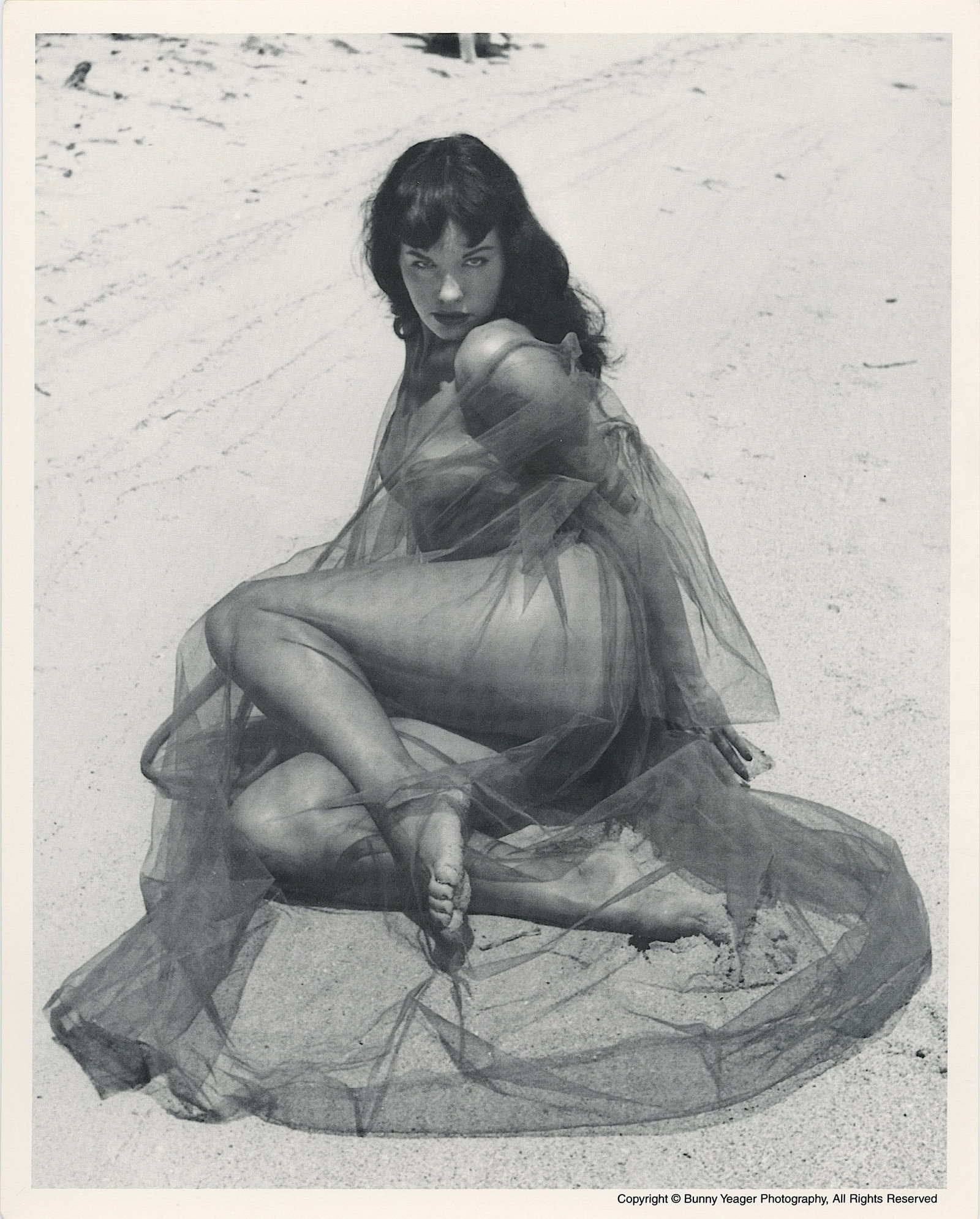 BUNNY YEAGER Vintage Pin Up Litho of BETTIE PAGE (1 of 1)