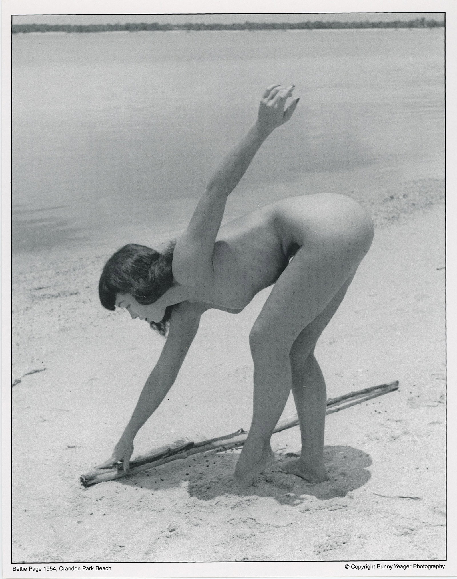 BUNNY YEAGER Vintage Pin Up Litho of BETTIE PAGE: This lot is consigned by a collector in RI. The provenance is from Bunny Yeager's estate/archives. Linnea Eleanor "Bunny" Yeager (March 13, 1929 - May 24, 2014) was an American photographer and pin-up