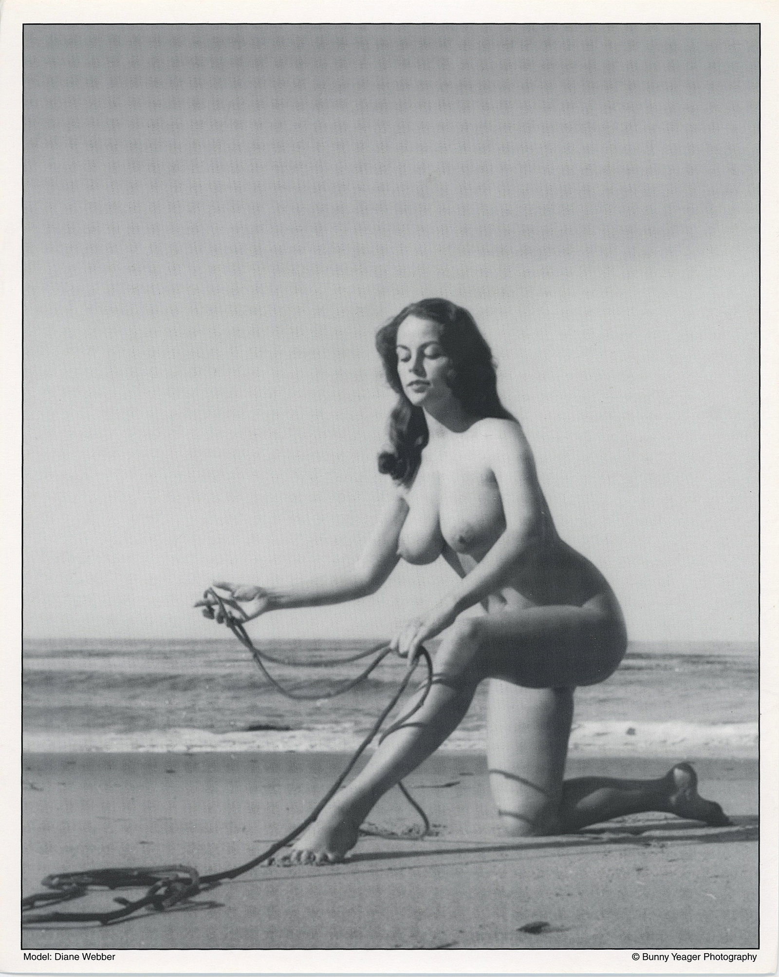BUNNY YEAGER Vintage Pin Up Litho of DIANE WEBBER: This lot is consigned by a collector in RI. The provenance is from Bunny Yeager's estate/archives. Linnea Eleanor "Bunny" Yeager (March 13, 1929 - May 24, 2014) was an American photographer and pin-up