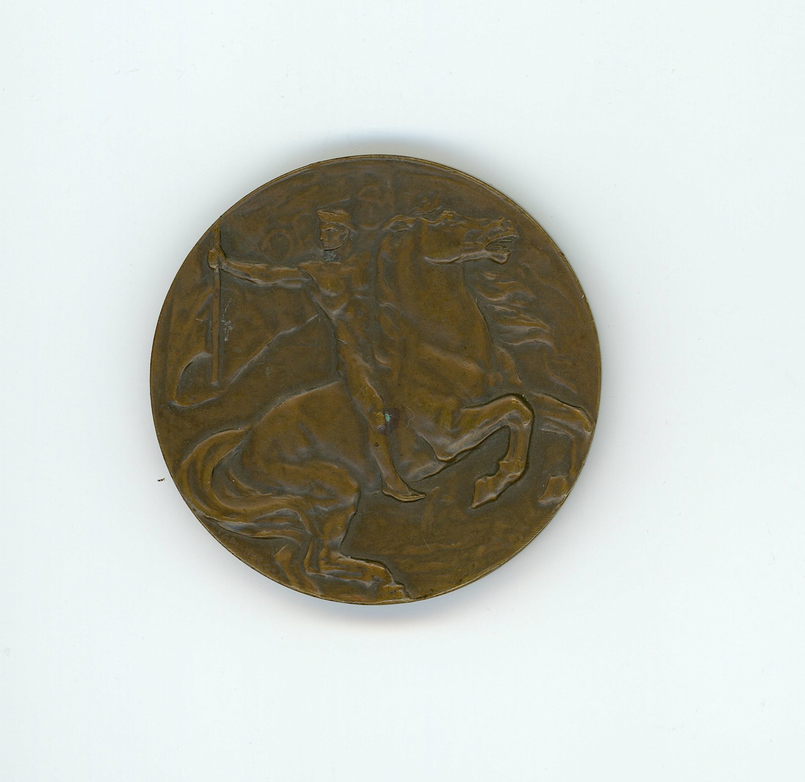 Medal Carl Decock for the 1913 Exposition Universelle: The provenance of this item is from the inventories of Artelisted. THIS IS A RESERVE AUCTION, and the final price will include a Buyer?s Premium. Please, view our full terms and conditions. ARTELISTED