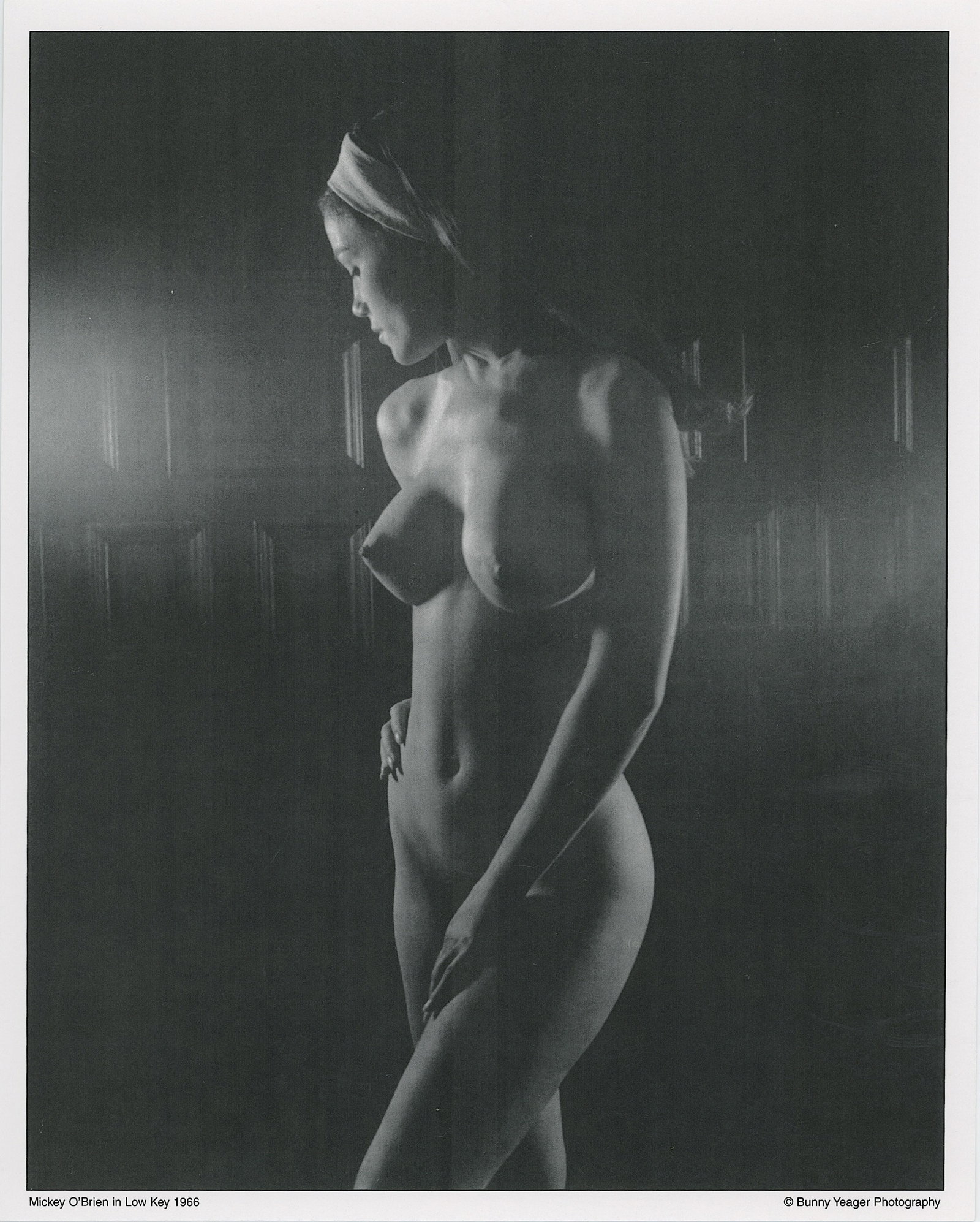 BUNNY YEAGER Vintage Pin Up Litho of MICKEY O'BRIEN: This lot is consigned by a collector in RI. The provenance is from Bunny Yeager's estate/archives. Linnea Eleanor "Bunny" Yeager (March 13, 1929 - May 24, 2014) was an American photographer and pin-up