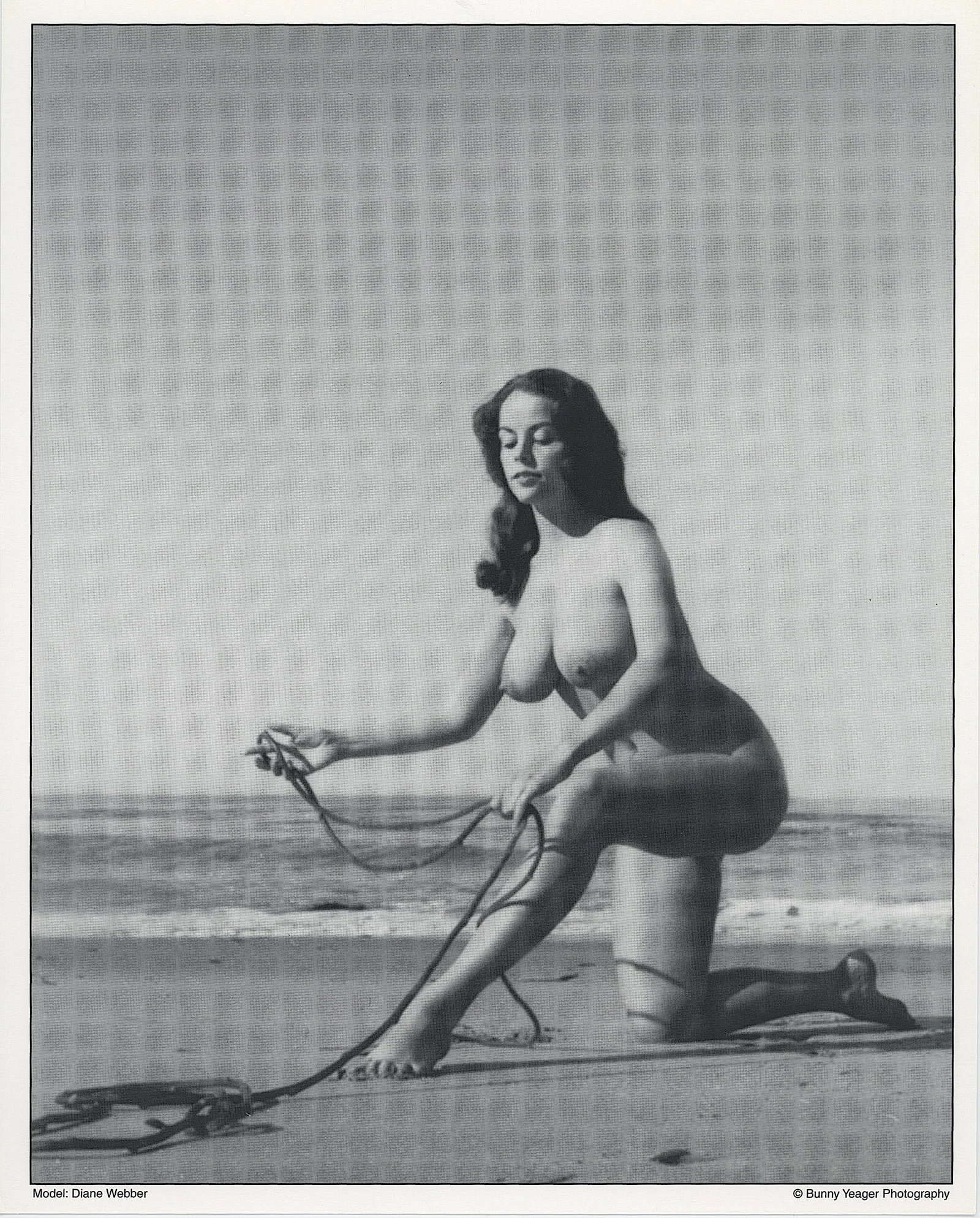 BUNNY YEAGER Vintage Pin Up Litho of DIANE WEBBER: This lot is consigned by a collector in RI. The provenance is from Bunny Yeager's estate/archives. Linnea Eleanor "Bunny" Yeager (March 13, 1929 - May 24, 2014) was an American photographer and pin-up