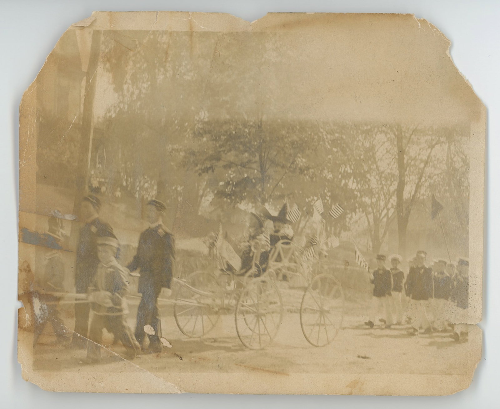 1900's Parade with a Horse-Drawn Carriage: The provenance of this item is from the inventories of Artelisted. We have included quality images to show it's actual condition.The dimensions are Approx. 5" x 4". THIS IS A RESERVE AUCTION, and the 
