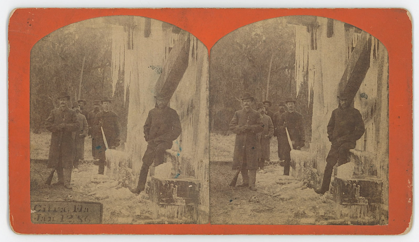 Stereoview Jan., 12th, 1886 Terrible Freeze in Florida (1 of 1)