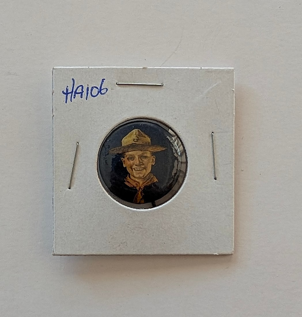 Vtg 1920s 1930s Celluloid Boyscout Scout Pin Button Badge: The provenance of this item is from the inventories of Artelisted. We have included quality images to show it's actual condition. THIS IS A RESERVE AUCTION, and the final price will include a Buyer?s 