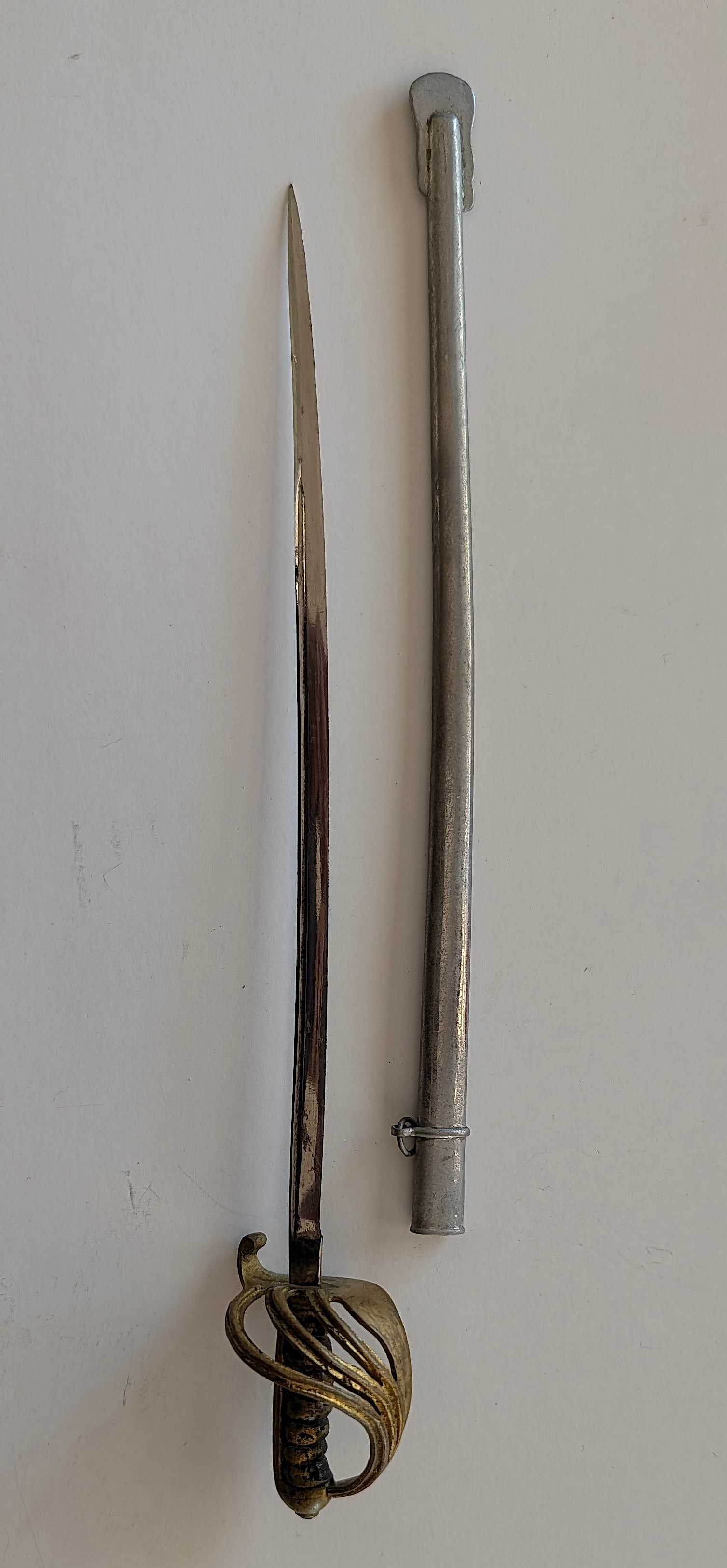 Vintage Miniature Artillery Saber Austrian (?) 9.5": The provenance of this item is from the inventories of Artelisted. We have included quality images to show it's actual condition. THIS IS A RESERVE AUCTION, and the final price will include a Buyer?s 