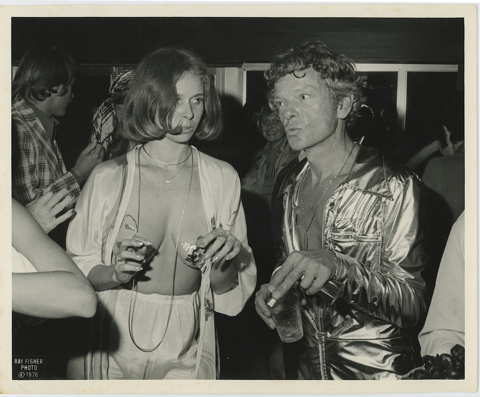 1973 Photo DERECK DANIELS PARTY in Miami by RAY FISHER: This photo is coming from the archives of Miami Photographer Ray Fisher. The dimensions are Approx. 10" x 8". Ray Fisher (b.1924) was born in Cleveland, Ohio but spent most of his childhood in New Yor