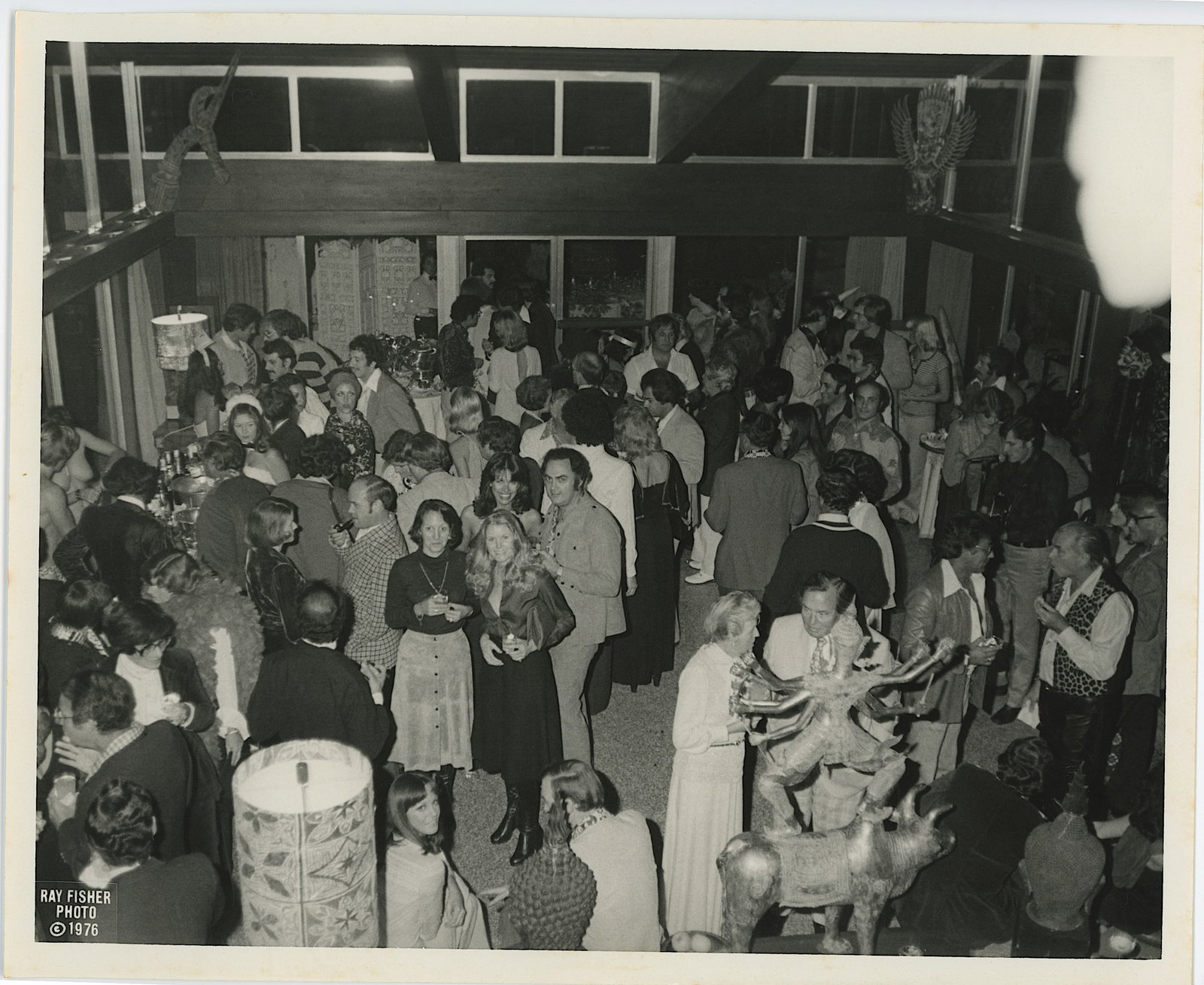1973 Photo DERECK DANIELS PARTY in Miami by RAY FISHER: This photo is coming from the archives of Miami Photographer Ray Fisher. The dimensions are Approx. 10" x 8". Ray Fisher (b.1924) was born in Cleveland, Ohio but spent most of his childhood in New Yor